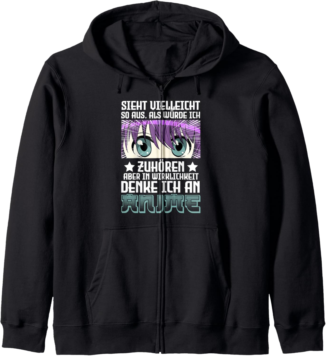 Looks like I listen but I think about ANIME Hoodie