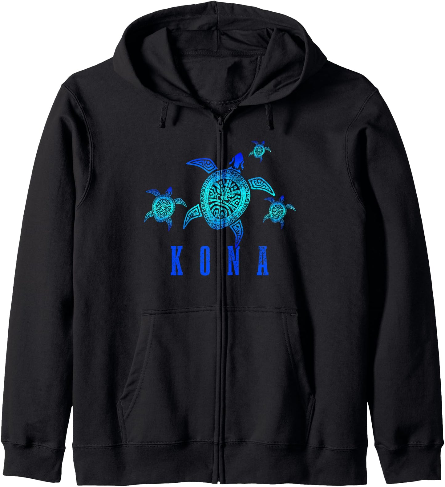 Kona Hawaii Turtle Diving Diver Zip Hoodie