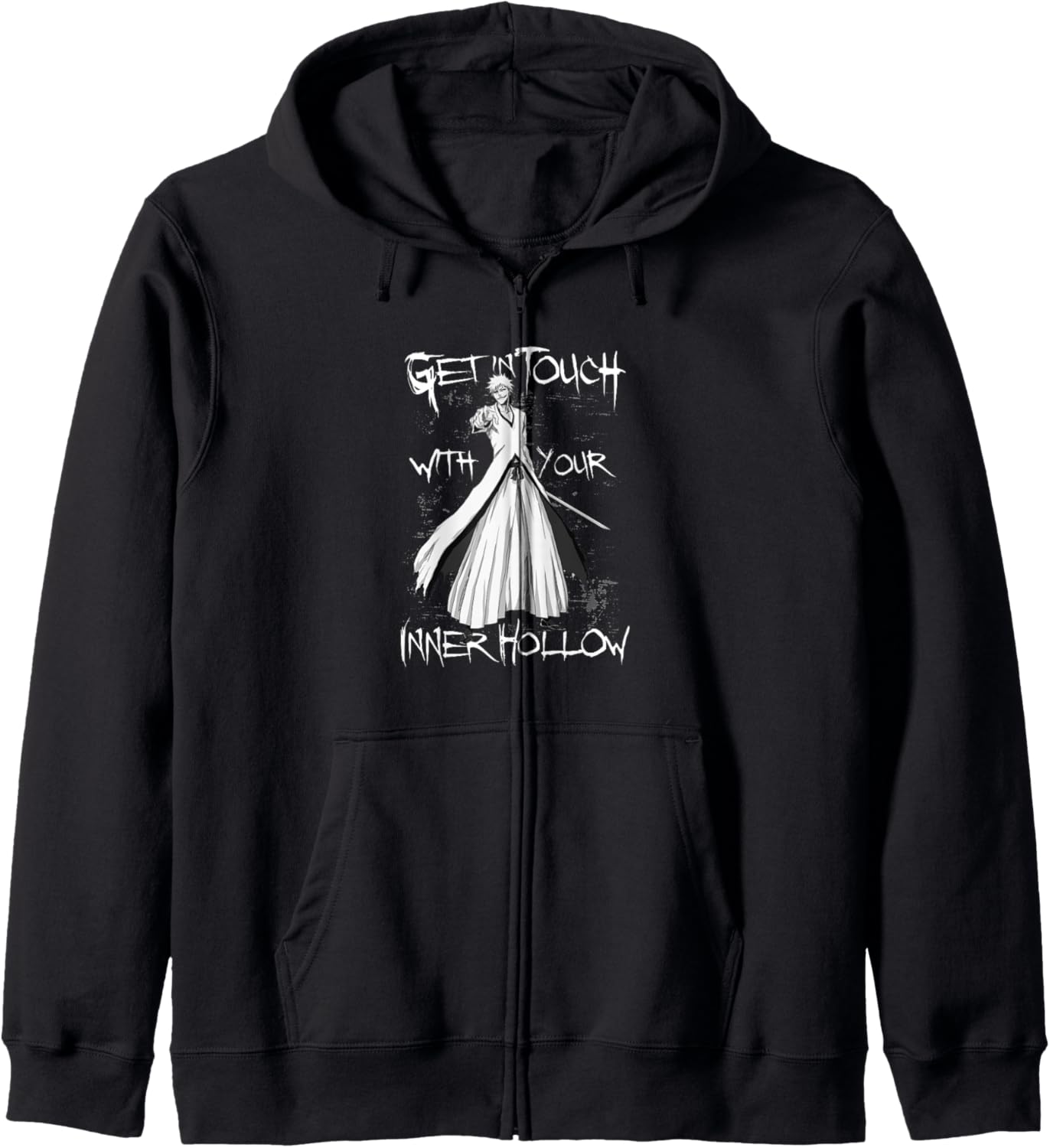Bleach Get In Touch With Your Inner Hollow Anime Zip Hoodie