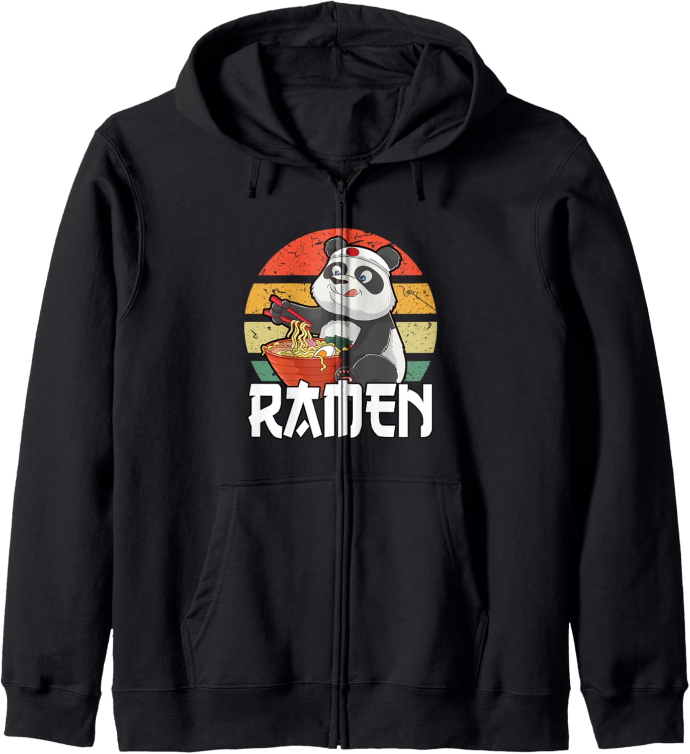 Kawaii Ramen Anime Panda Bear Japan Otaku Animes Zip Hoodie