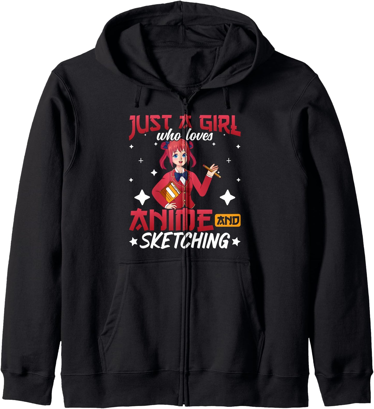 Funny Anime Shirts Just A Girl Who Loves Sketching And Anime Hoodie