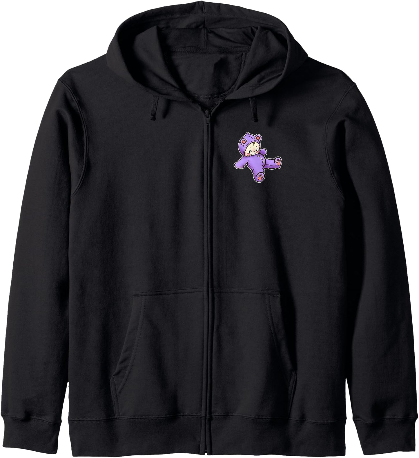 Kewpie Baby Teddy Bear Cute Kewpie Doll Zip Hoodie