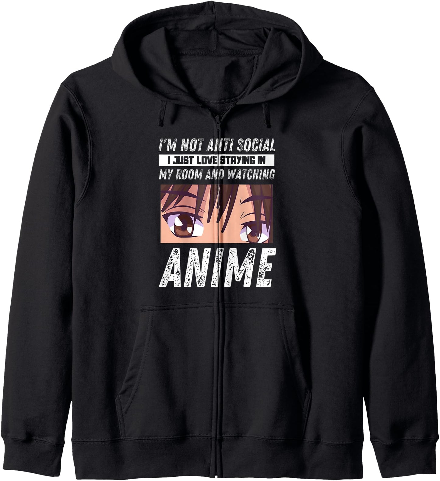 Japan Anime Clothing I'm Not Anti Social I Just Watch Anime Hoodie