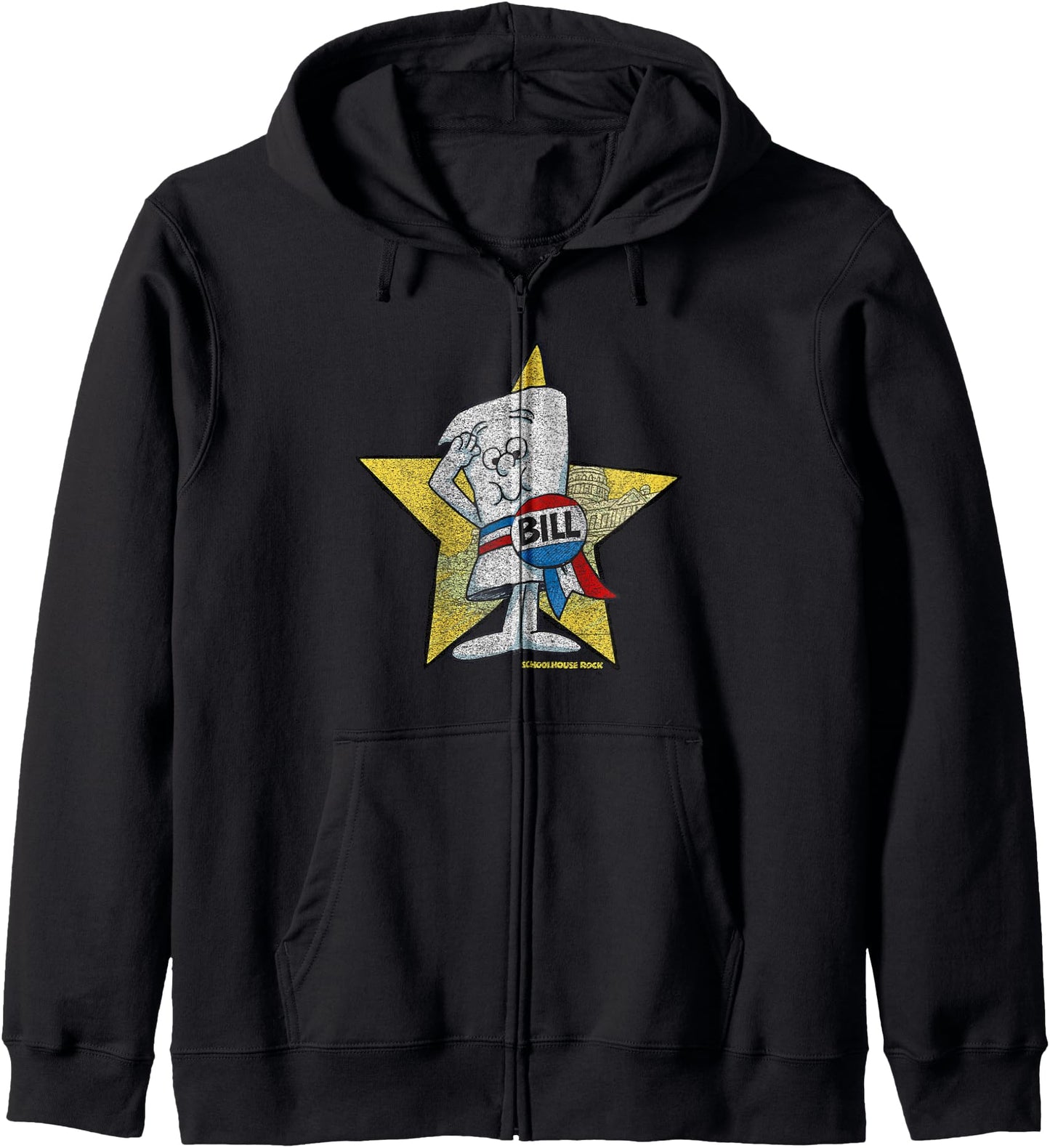 Schoolhouse Rock! Just A Bill Star Throwback America Rock Zip Hoodie