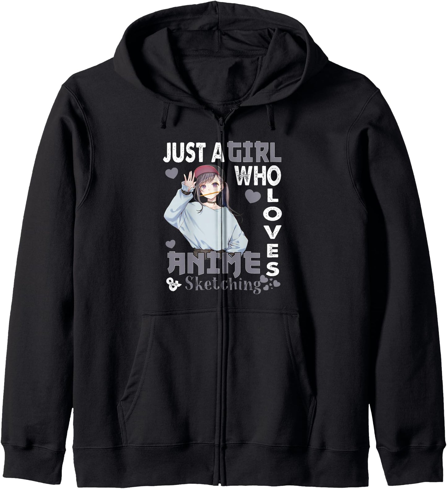 Japanese Anime Drawing Gifts Just A Girl Who Loves Sketching Hoodie