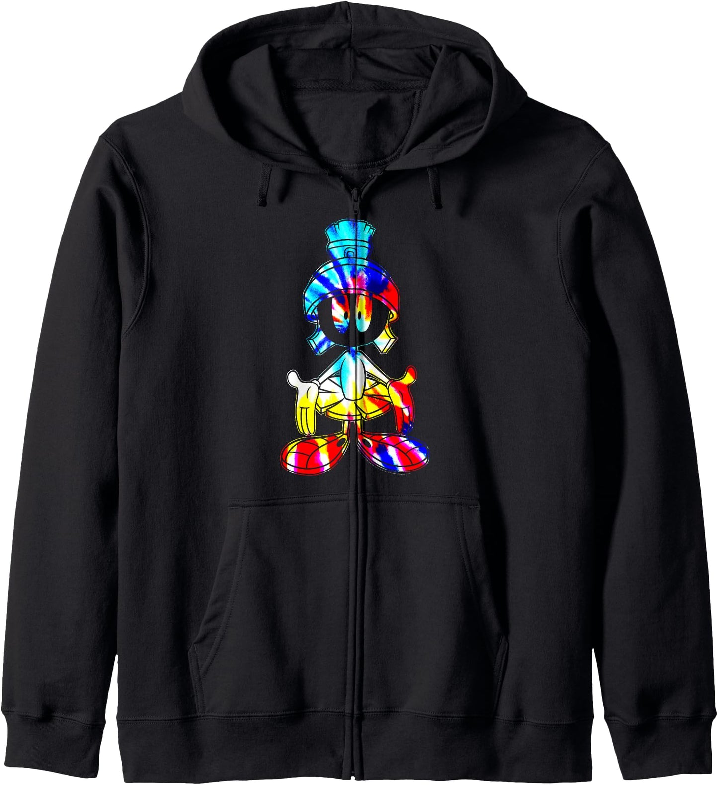 Looney Tunes Marvin The Martian Tie Dye Fill Zip Hoodie