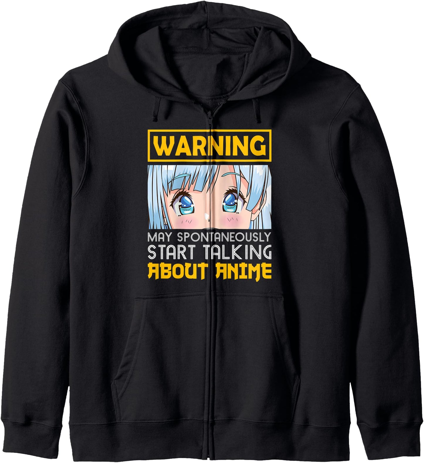Warning May Spontaneously Start Talking About Anime Funny Hoodie