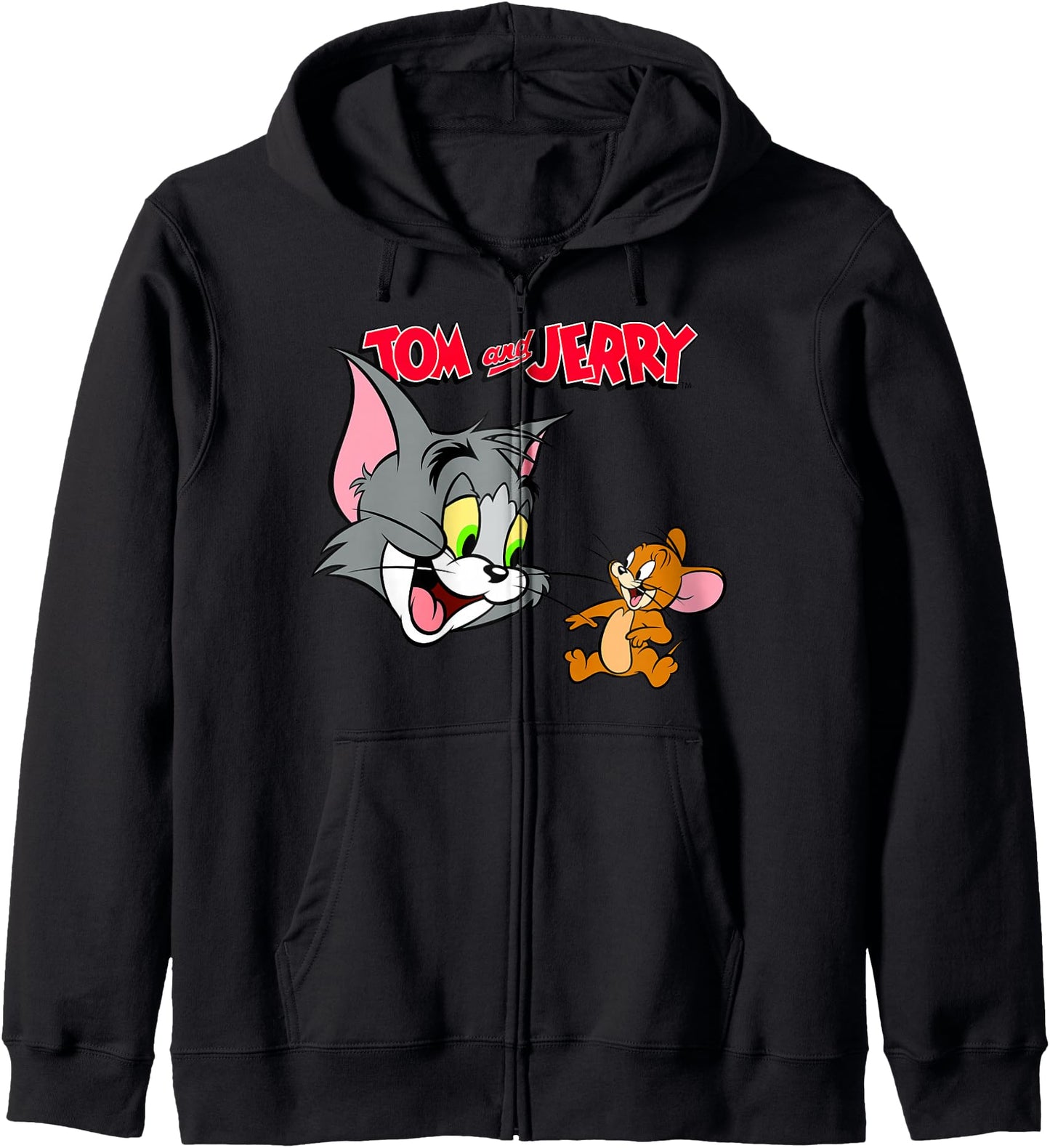 Tom And Jerry Logo Portrait Zip Hoodie