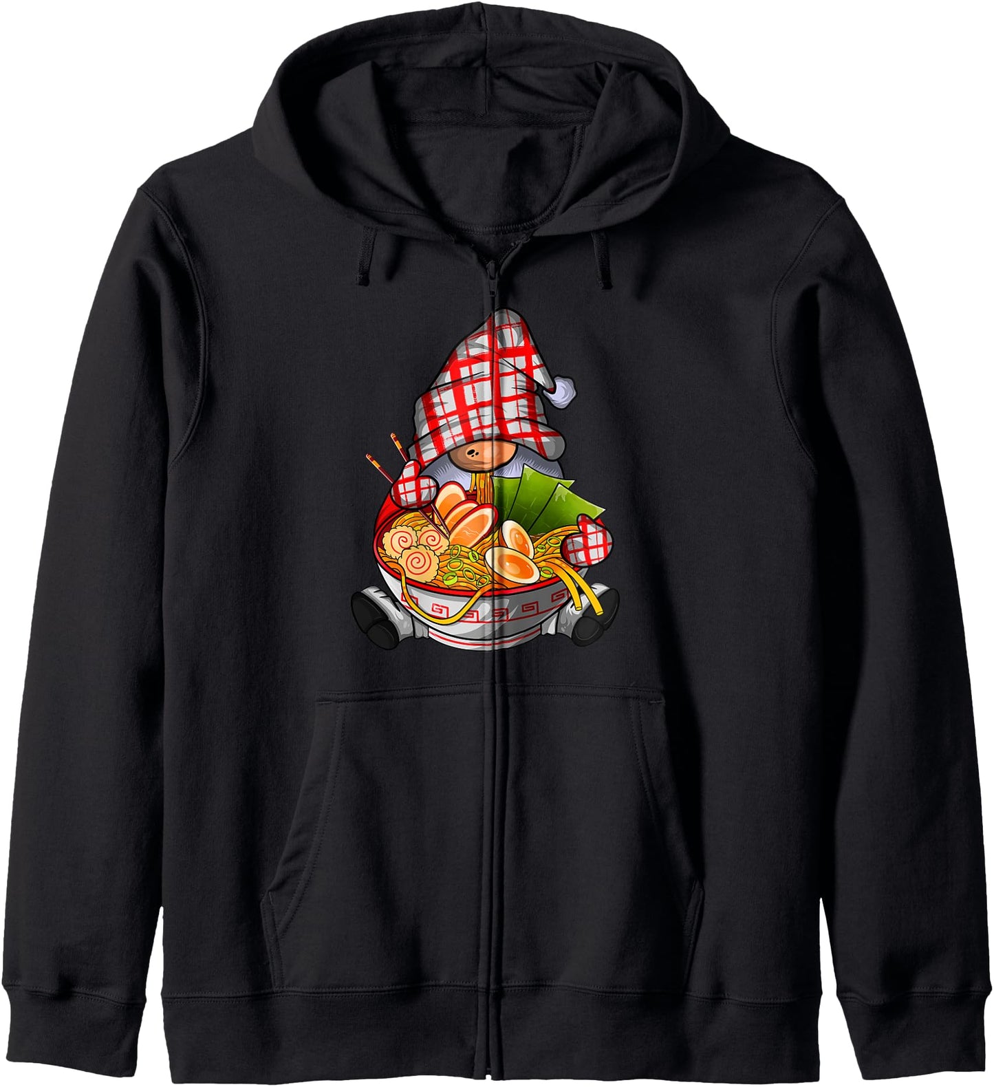 Kawaii Ramen Gnome, Japanese Neko Noodle Funny Anime Gnome Hoodie
