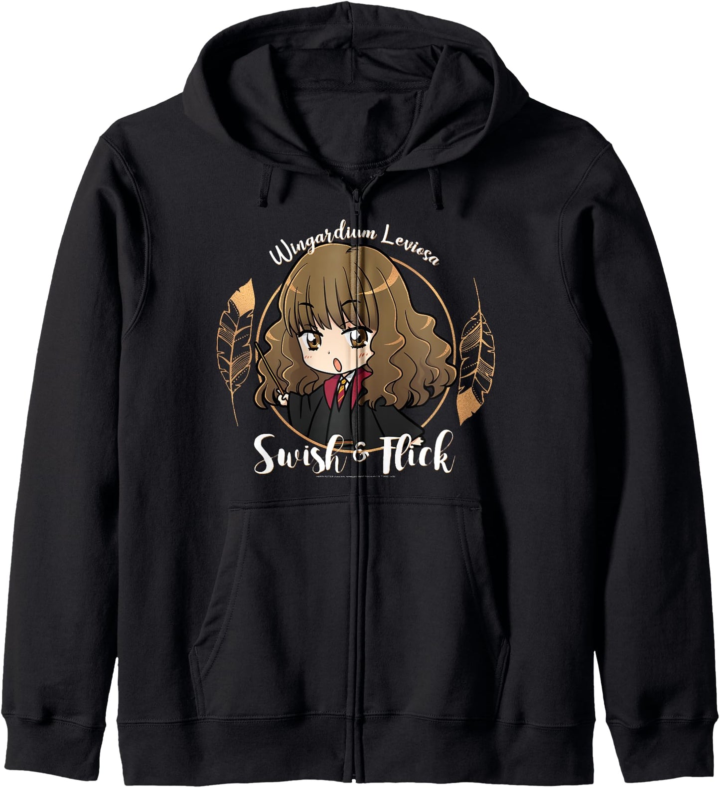 Harry Potter Hermione Granger Swish And Flick Anime Portrait Hoodie