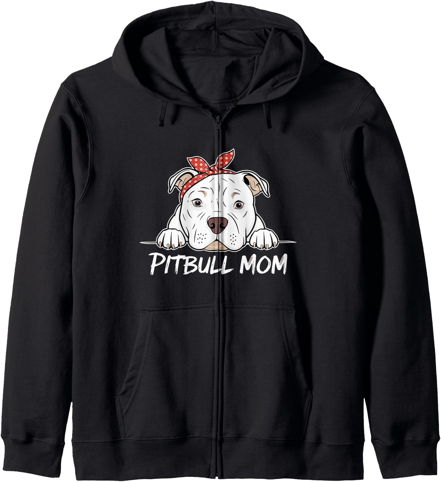 Hundeherz Fashion Pitbull Mom Lover Zip Hoodie