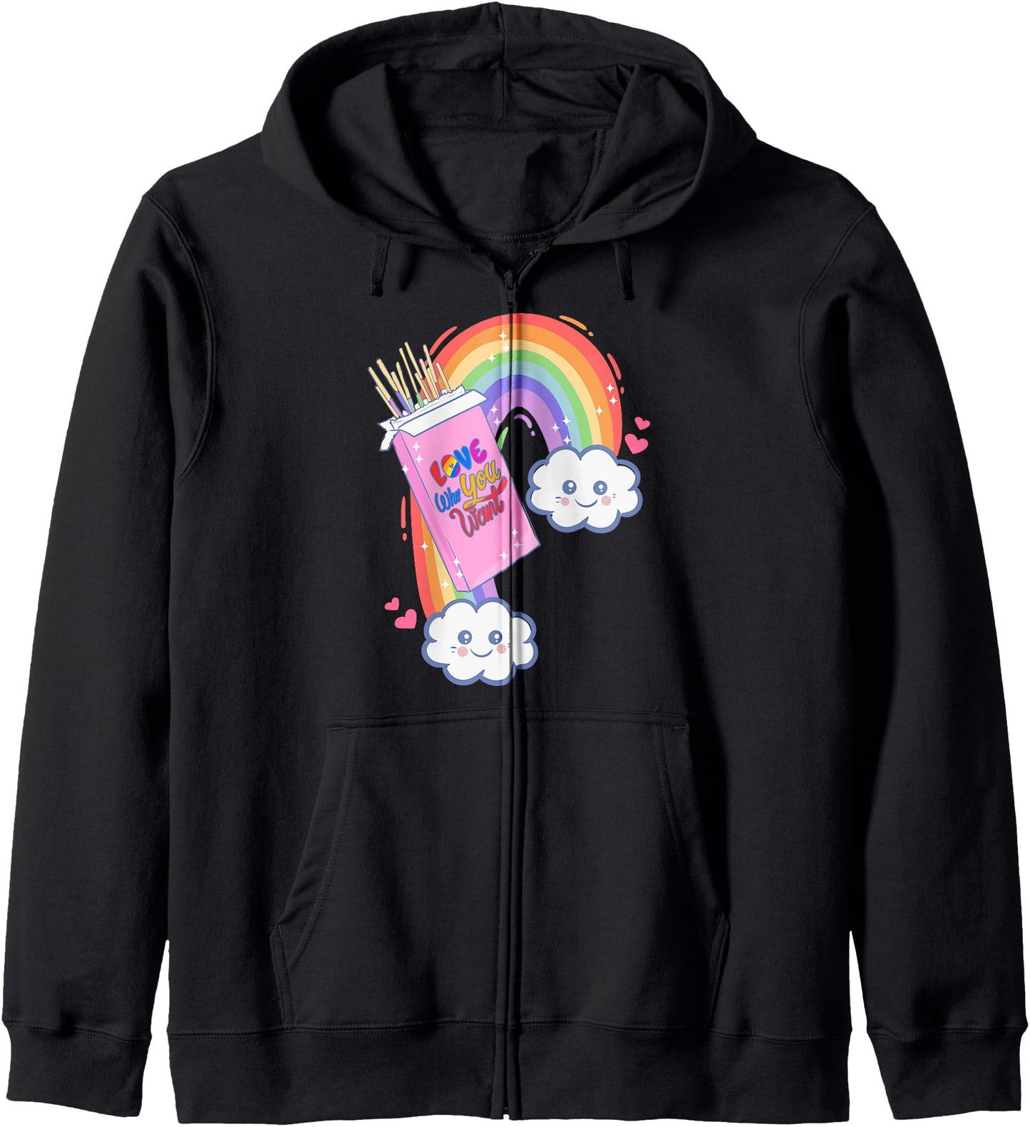 Japanese LGBTQ Kawaii Chocolate Sticks Anime Rainbow Hoodie