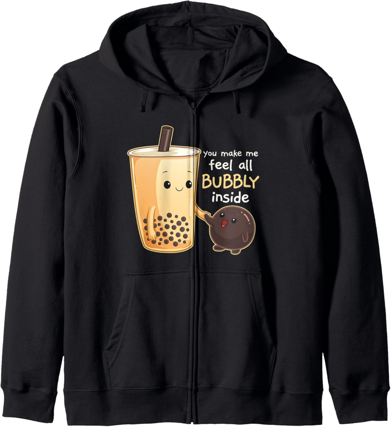 Kawaii Cute Anime Otaku Japanese Boba Tea Bubbly Inside Gift Hoodie