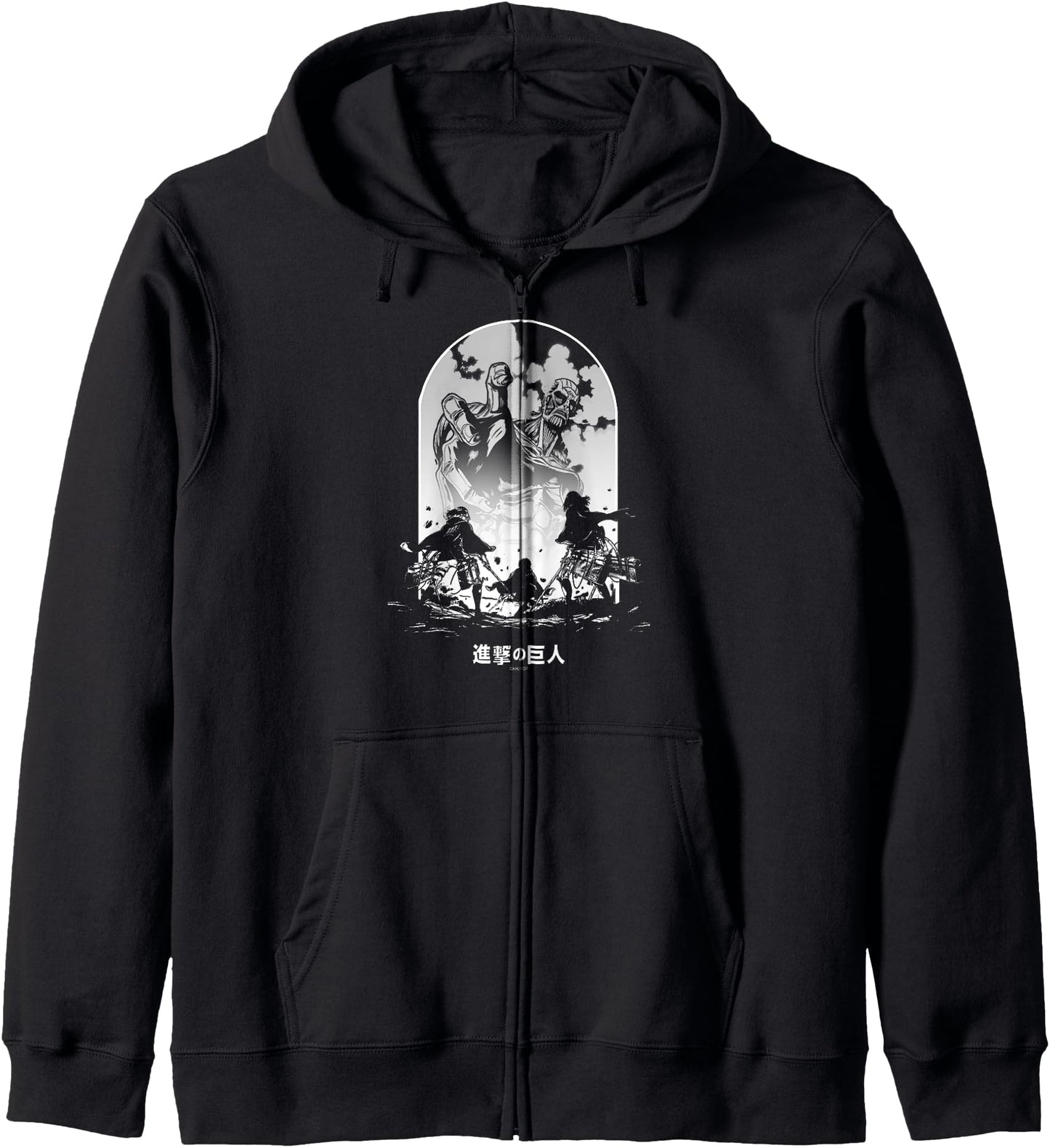 Attack on Titan Season 2 Colossal Titan Face Off Anime Hoodie