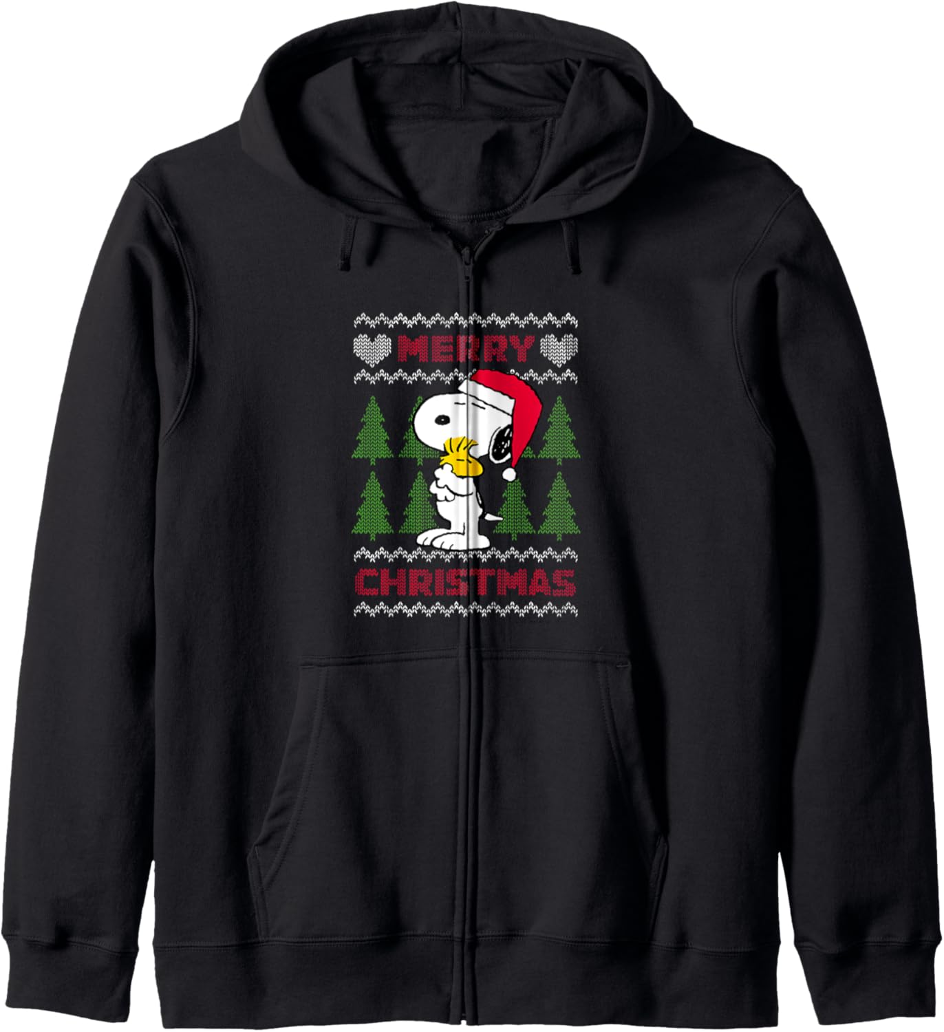 Peanuts - Christmas Snoopy Sweater Zip Hoodie