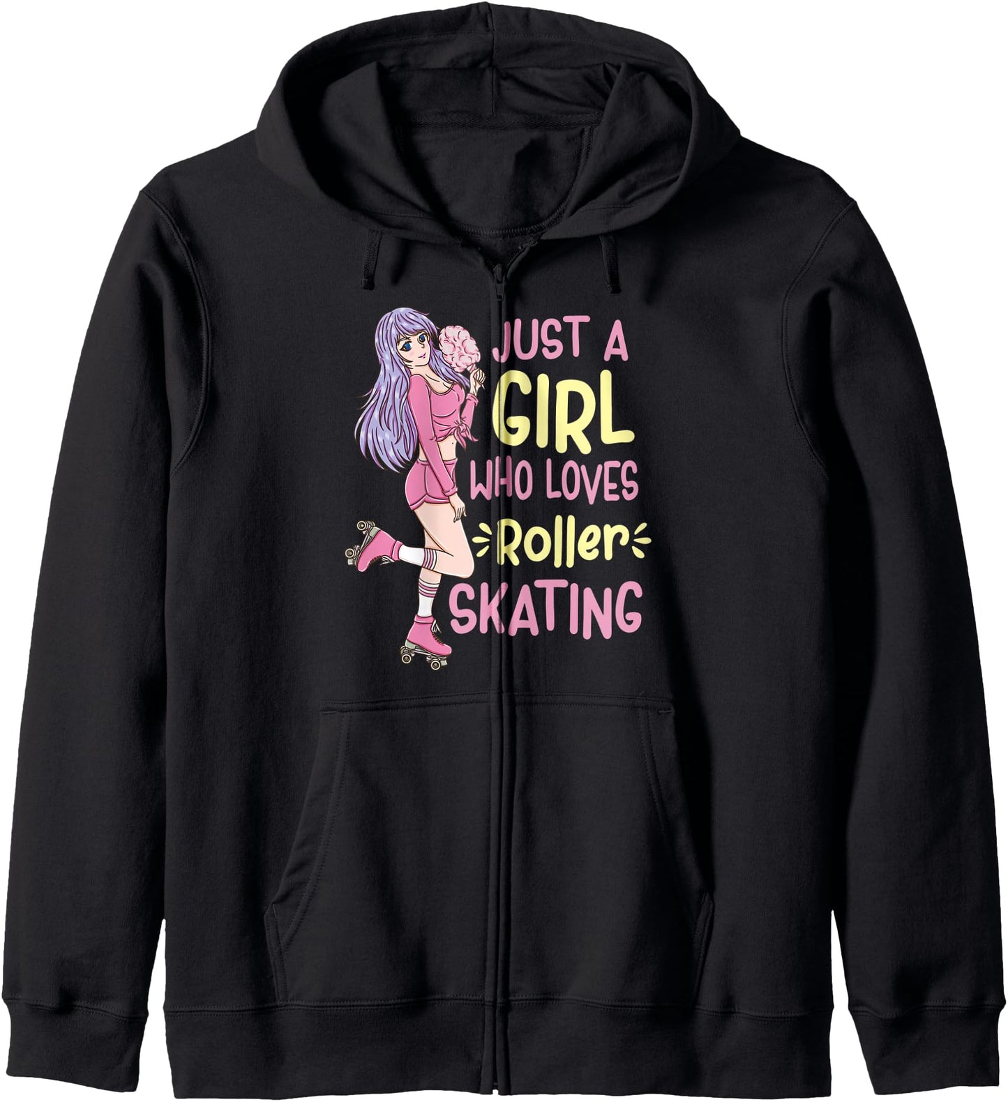 Just A Girl Who Loves Anime & Roller Skating Summer Anime Hoodie