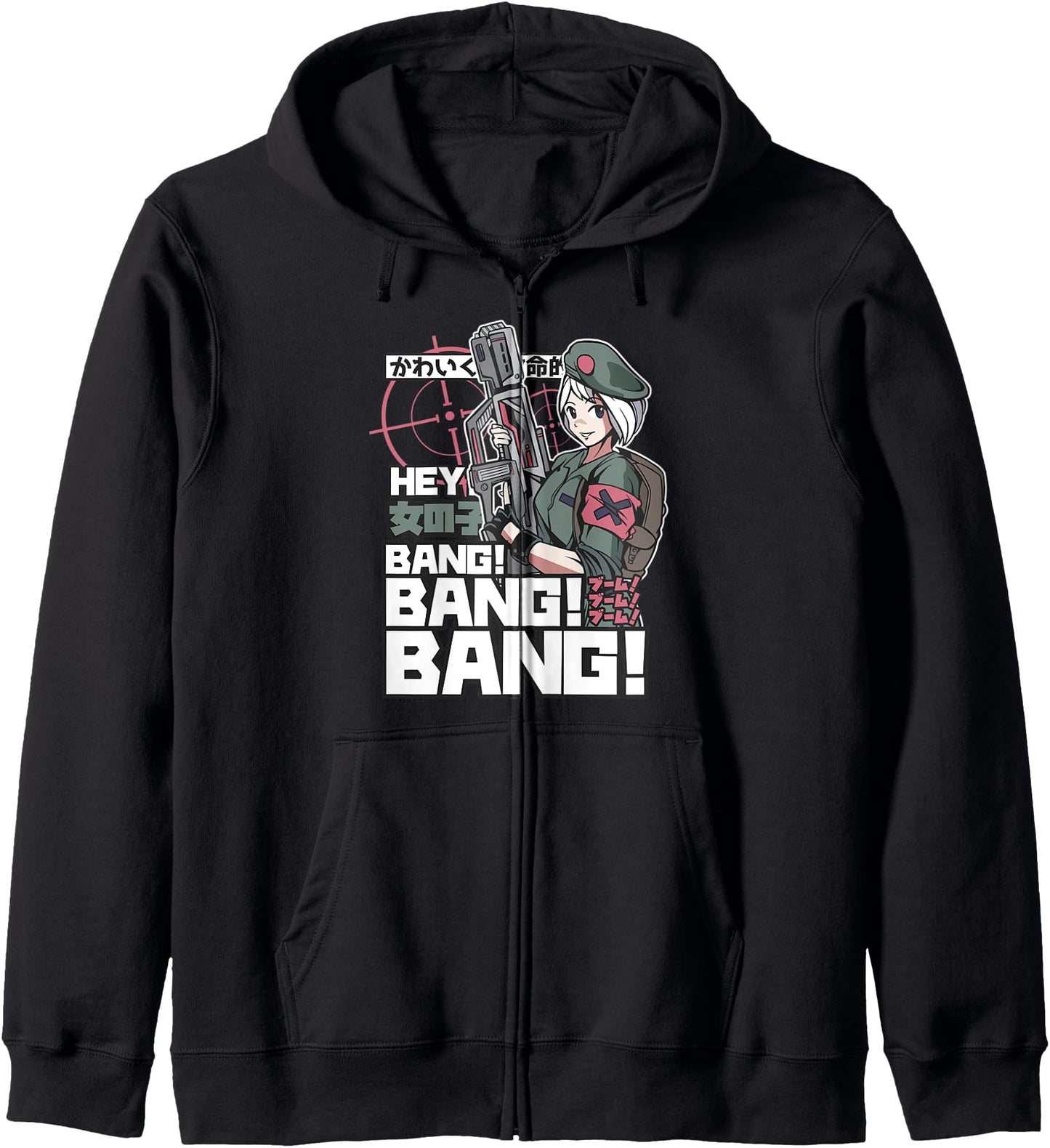 ANIME MILITARY GIRL - Anime Tee Japanese Gift Zip Hoodie