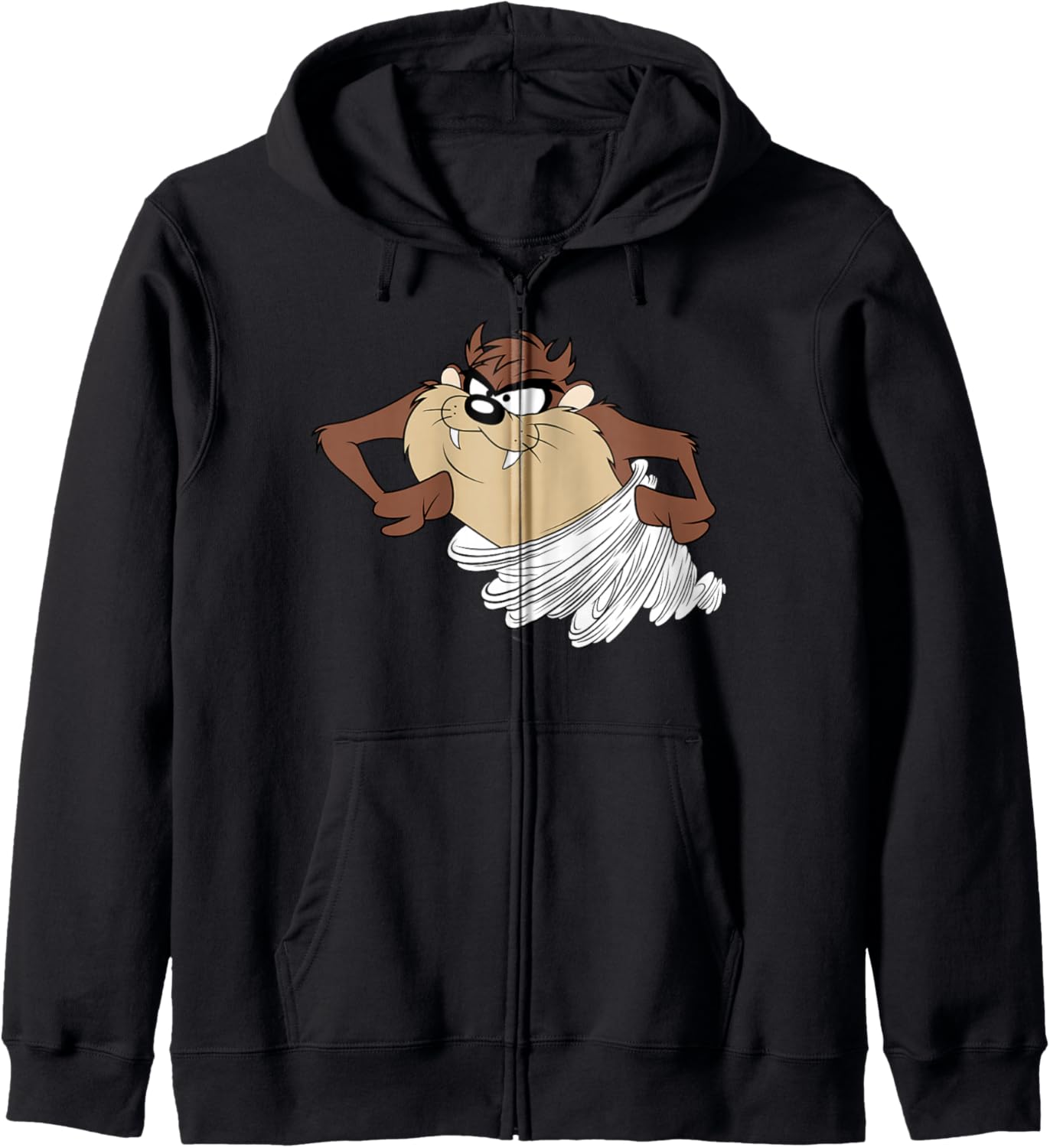 Looney Tunes Tasmanian Devil Tornado Retro Poster Zip Hoodie