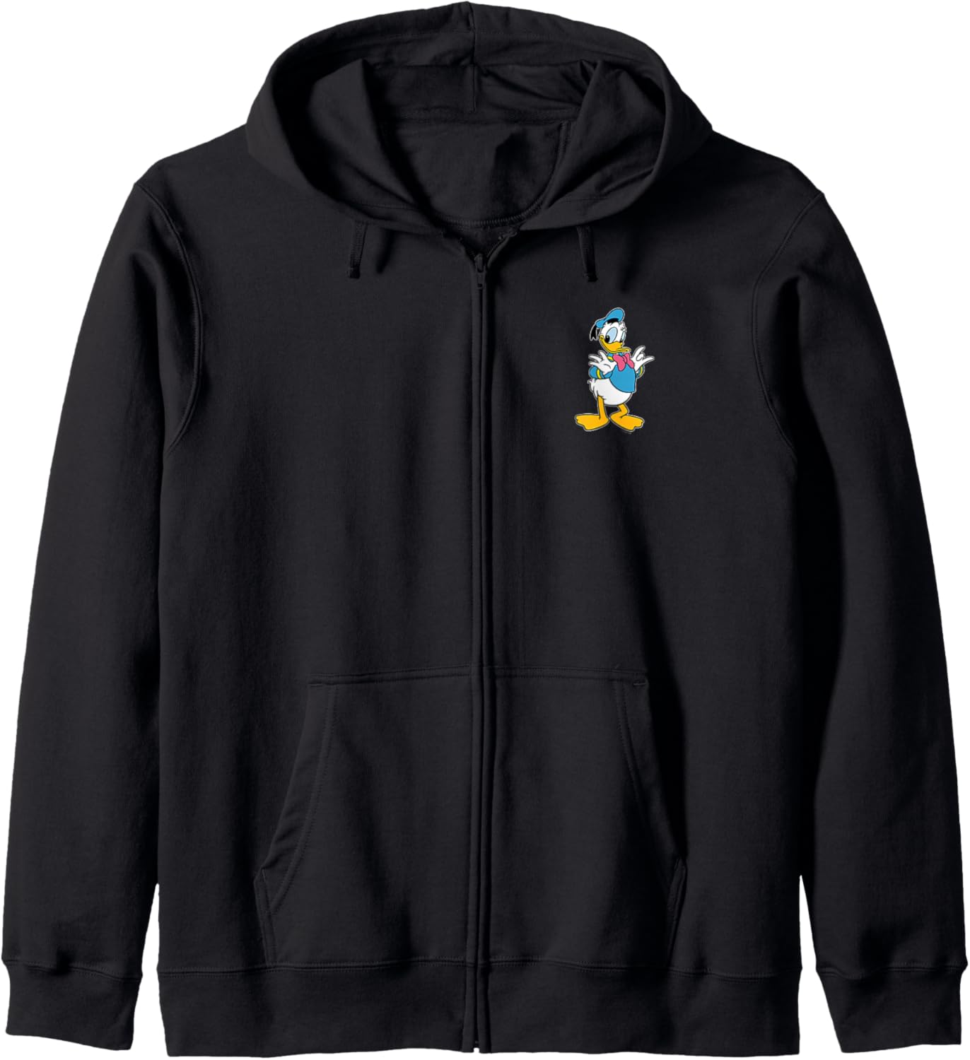 Disney Donald Duck Retro Pose Pocket Logo Zip Hoodie