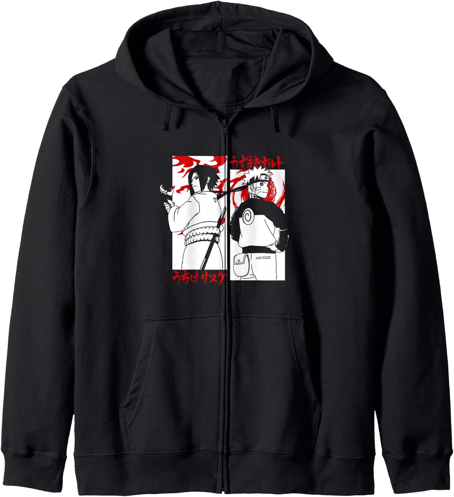 Naruto Shippuden Sasuke vs. Naruto Face Off Anime Hoodie