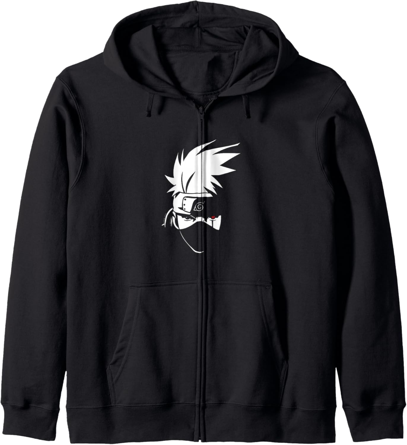 Naruto Shippuden Kakashi Head Anime Zip Hoodie