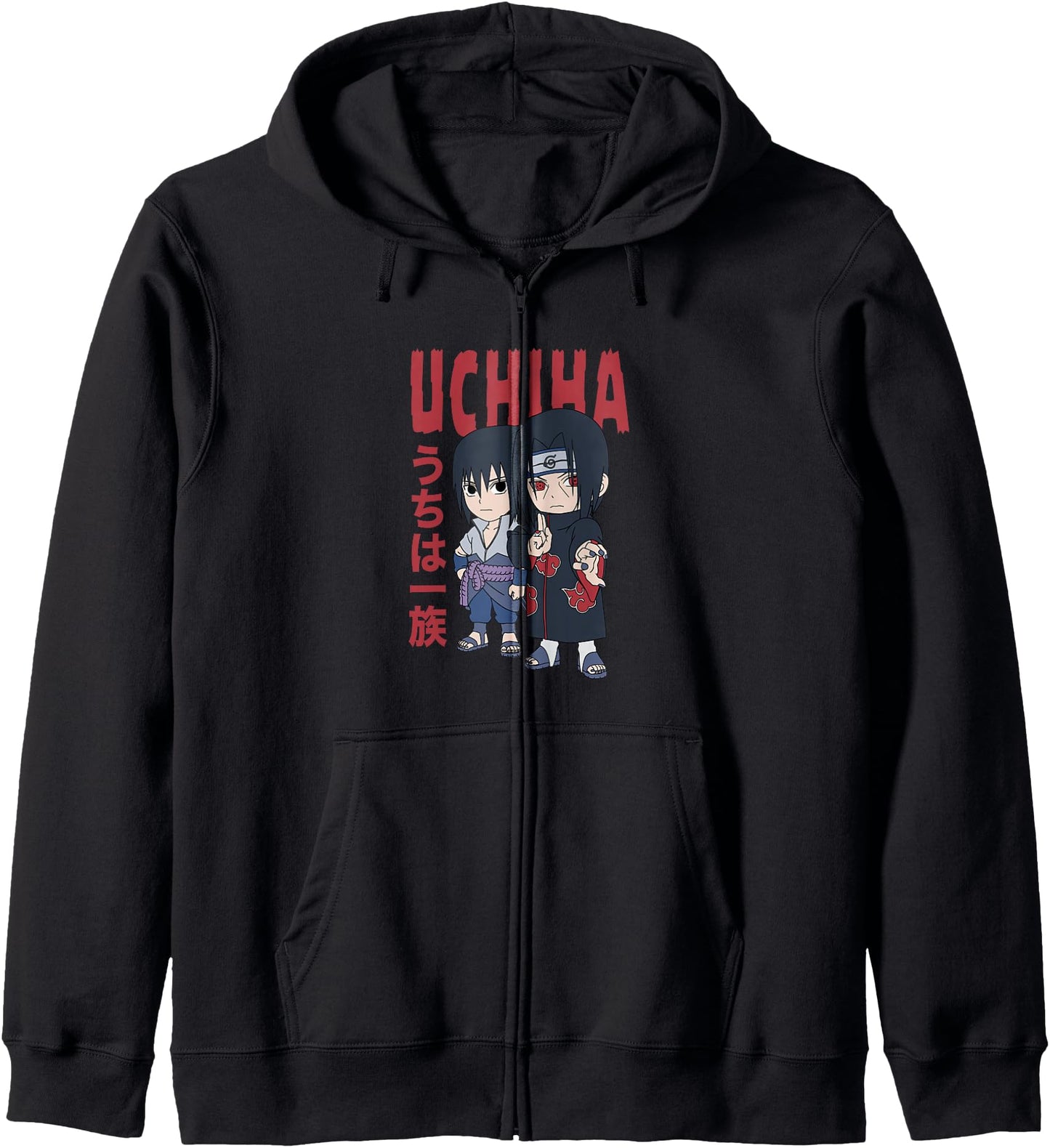 Naruto Shippuden Chibi Uchiha Pose Anime Hoodie