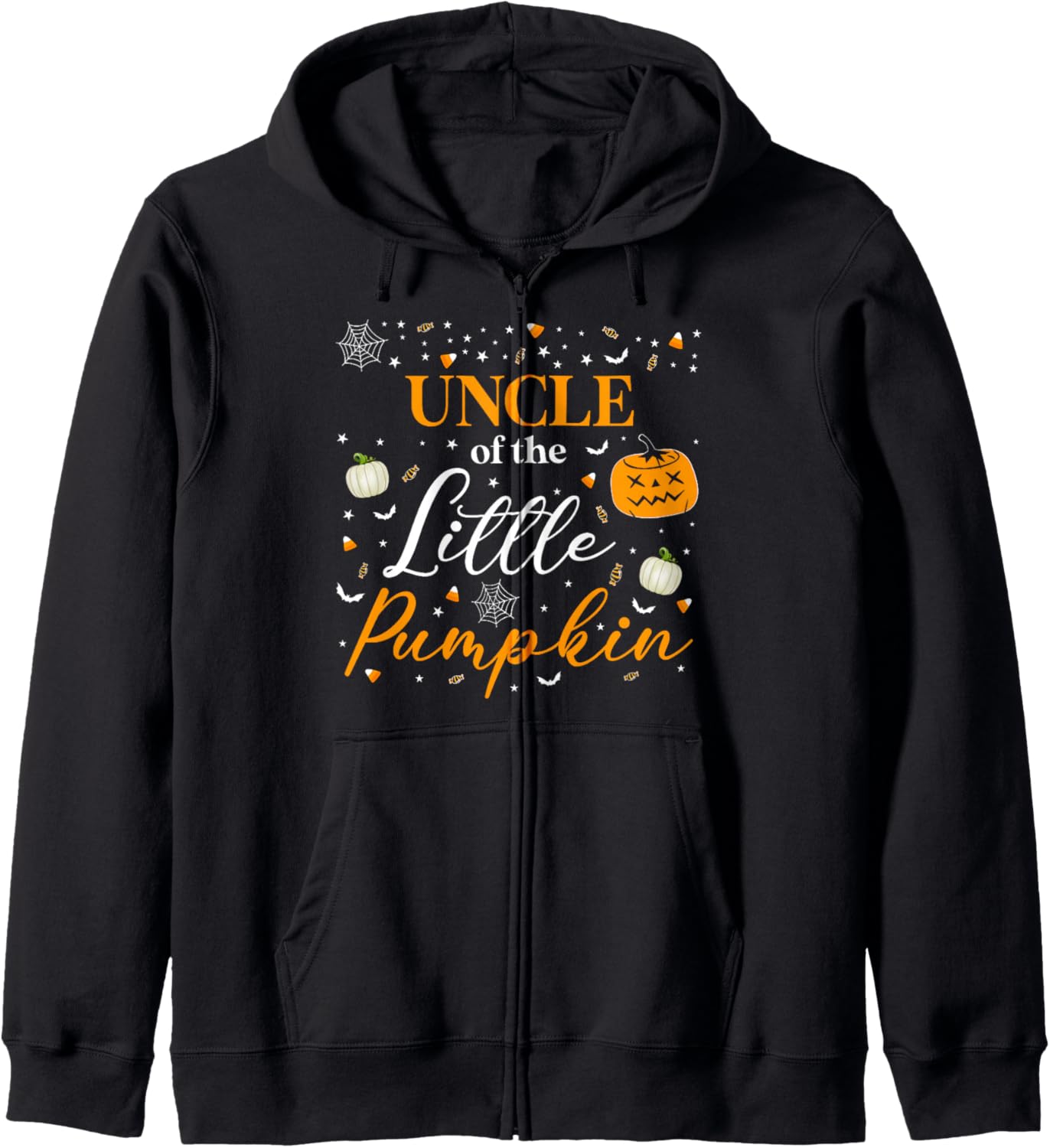 Uncle Of The Little Pumpkin Family Matching Halloween Zip Hoodie