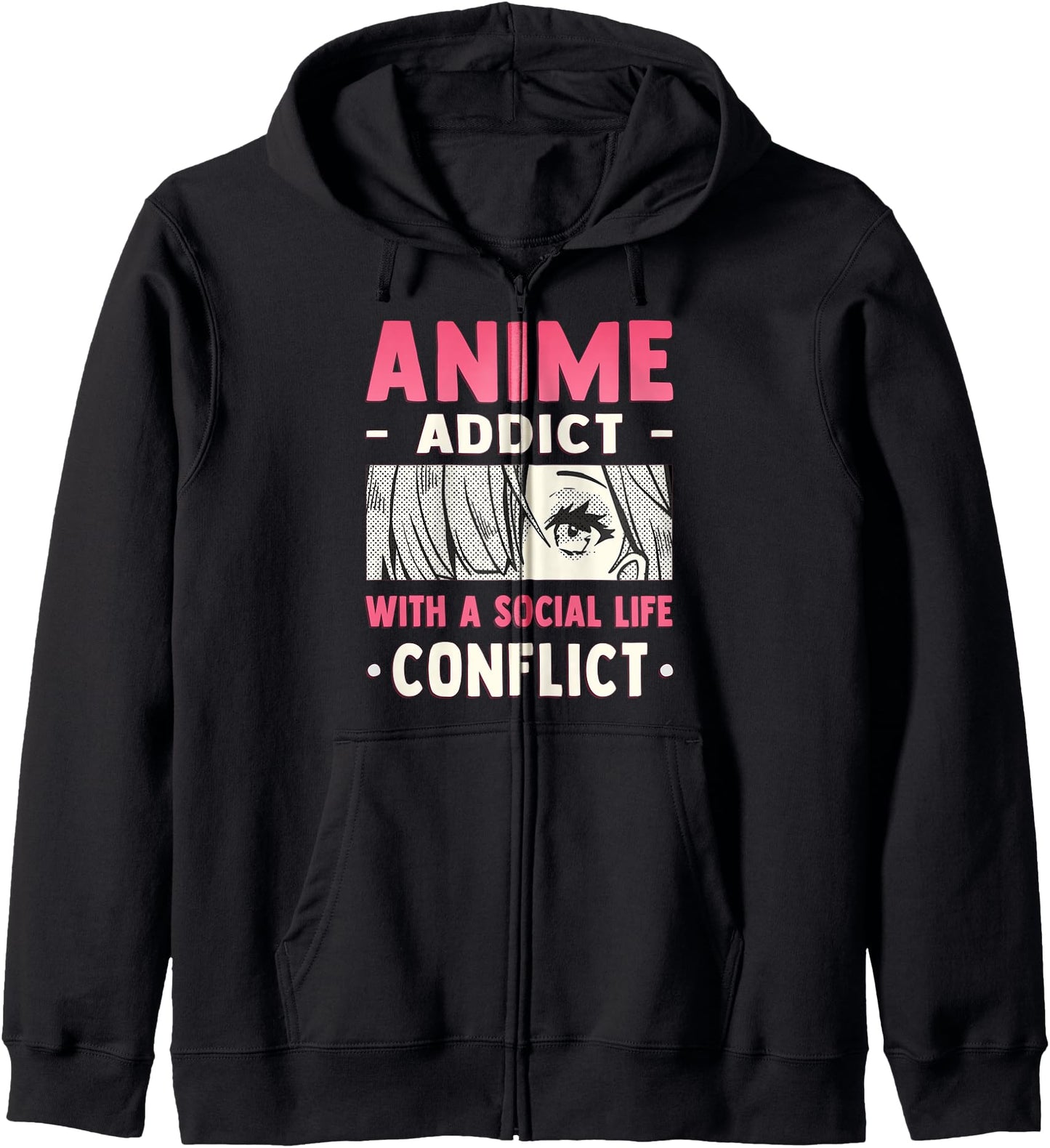 Anime Addict With A Social Life Conflict - Otaku Anime Lover Hoodie