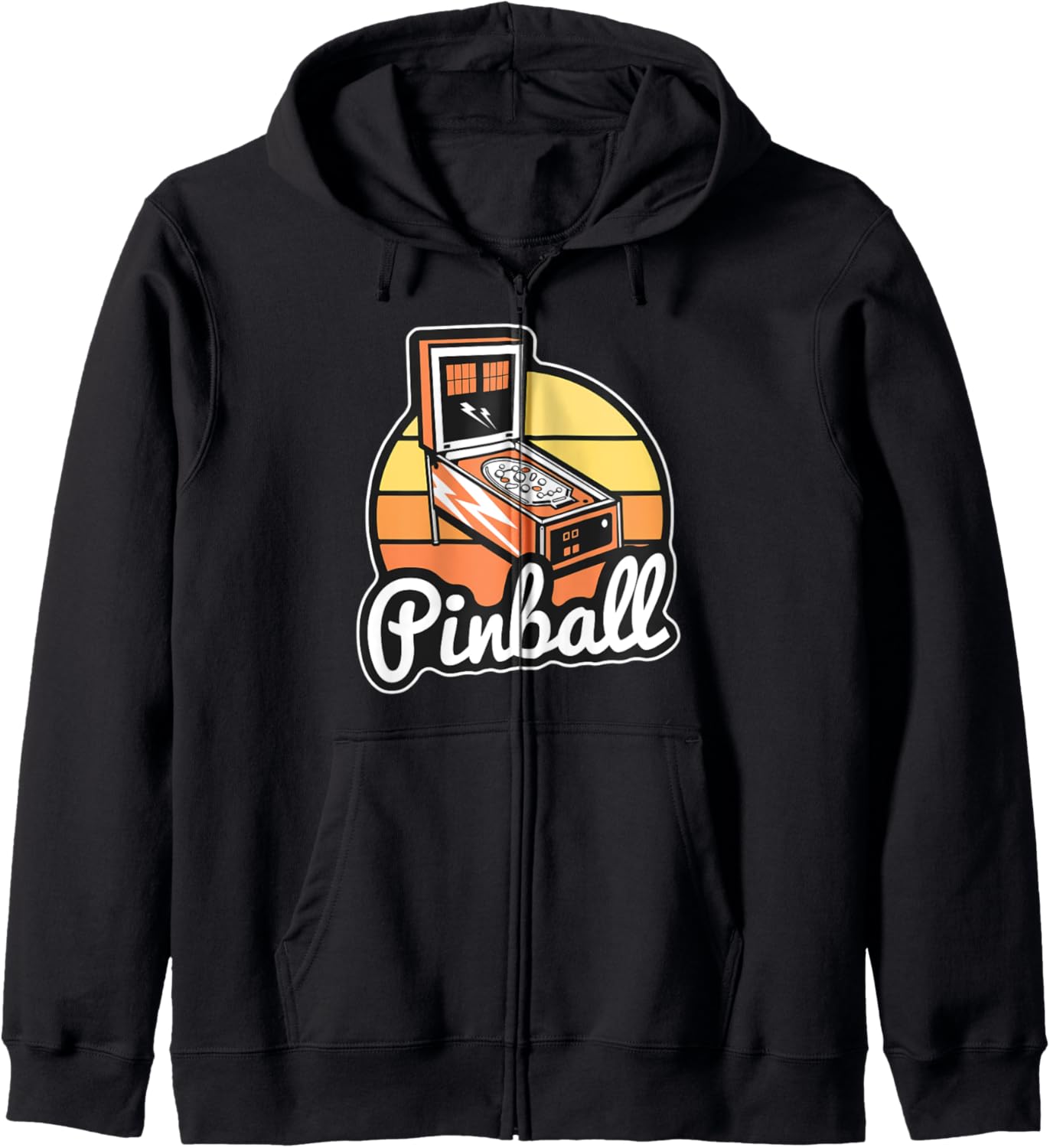 Pinball Shirt Retro Classic Pinball Gifts For Men Arcade Zip Hoodie