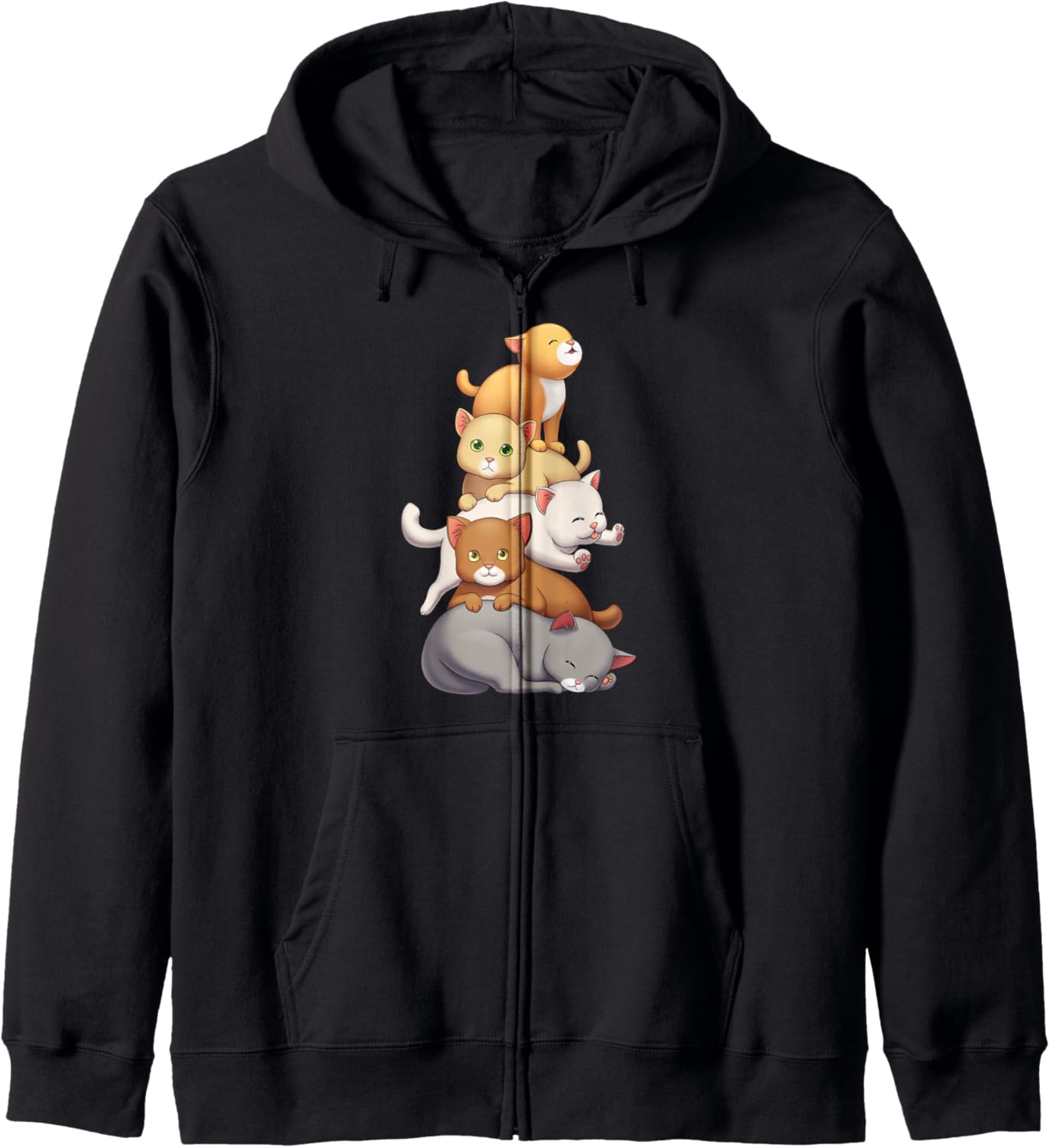 Kawaii Cat Cute Kitty Pile Anime Neko Hoodie