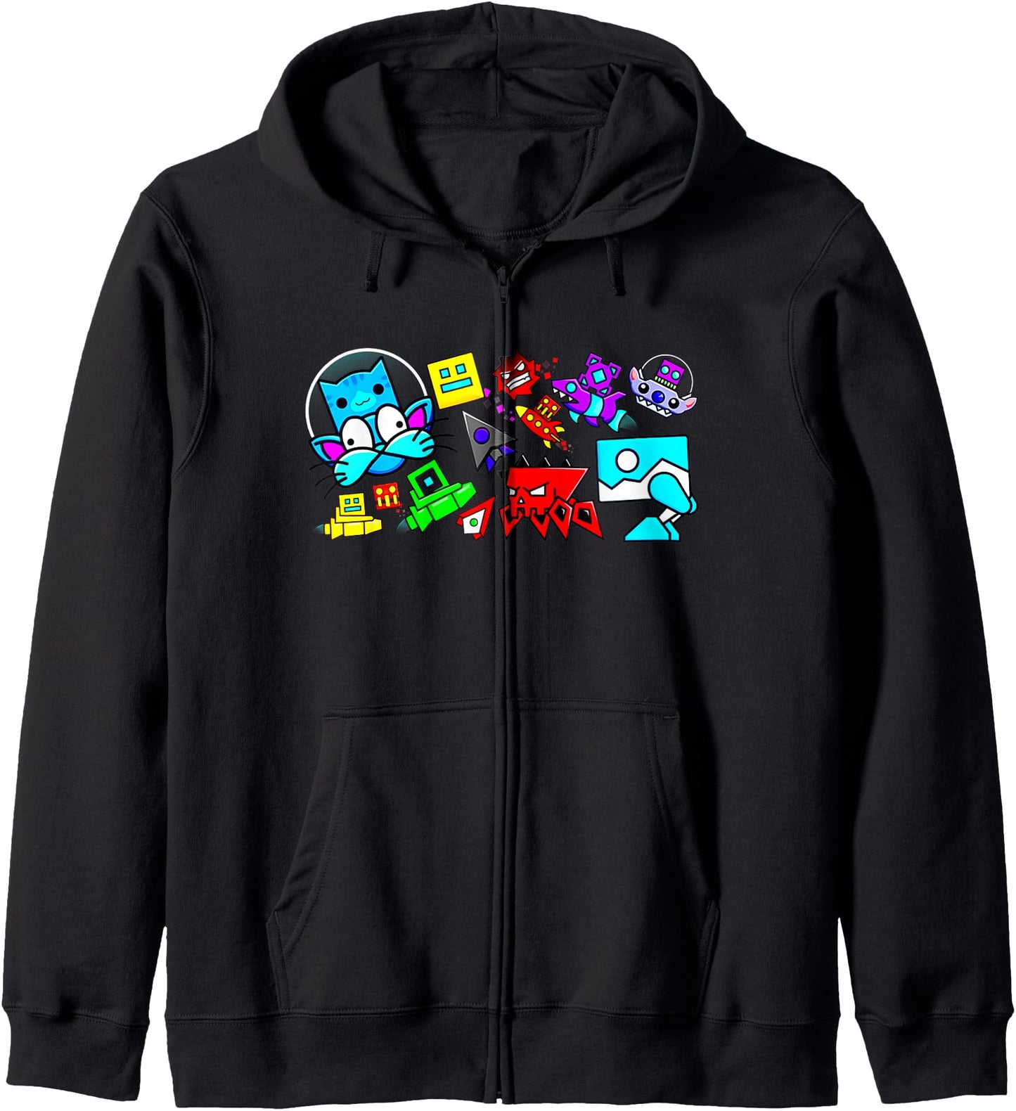 Video Game Geometry Video Gamer Lover Dash Zip Hoodie