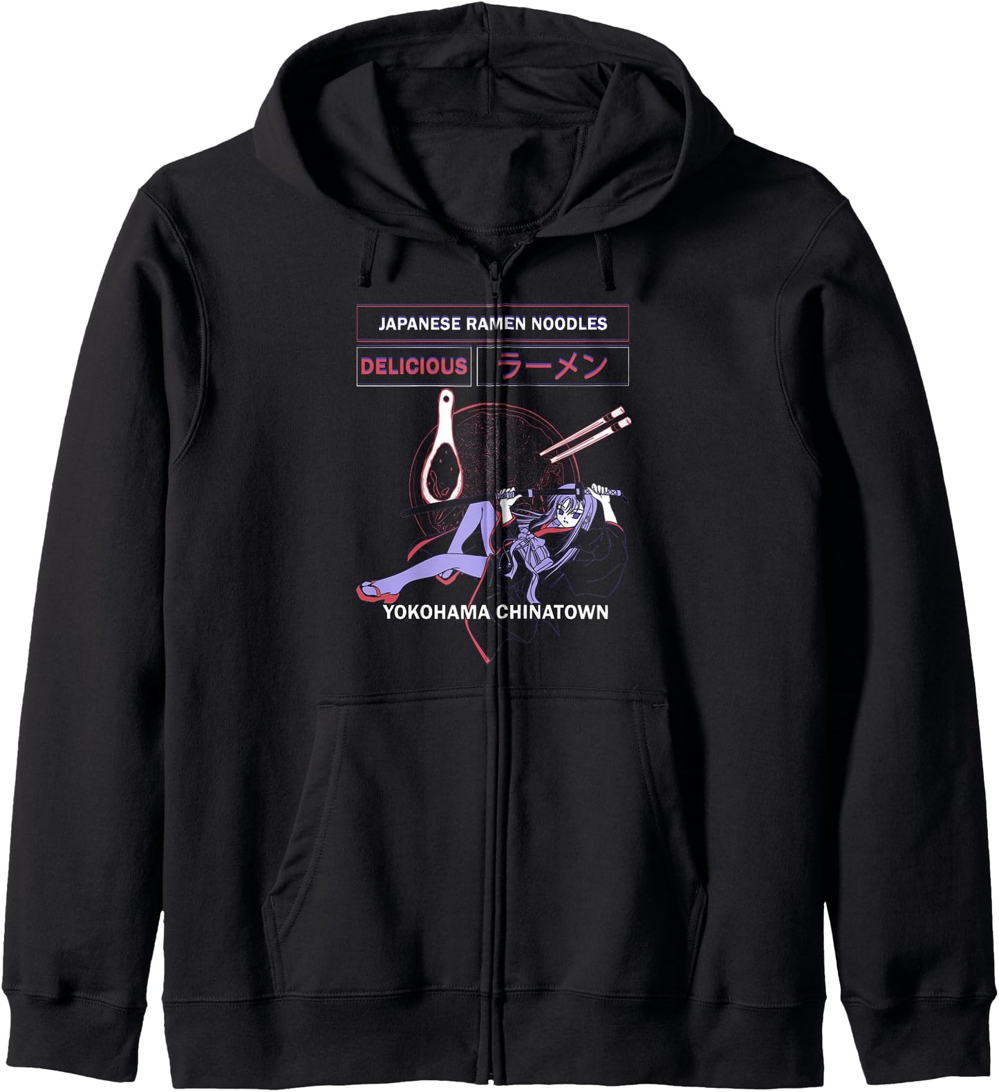 Yokohama Chinatown Ramen Anime Girl Hoodie