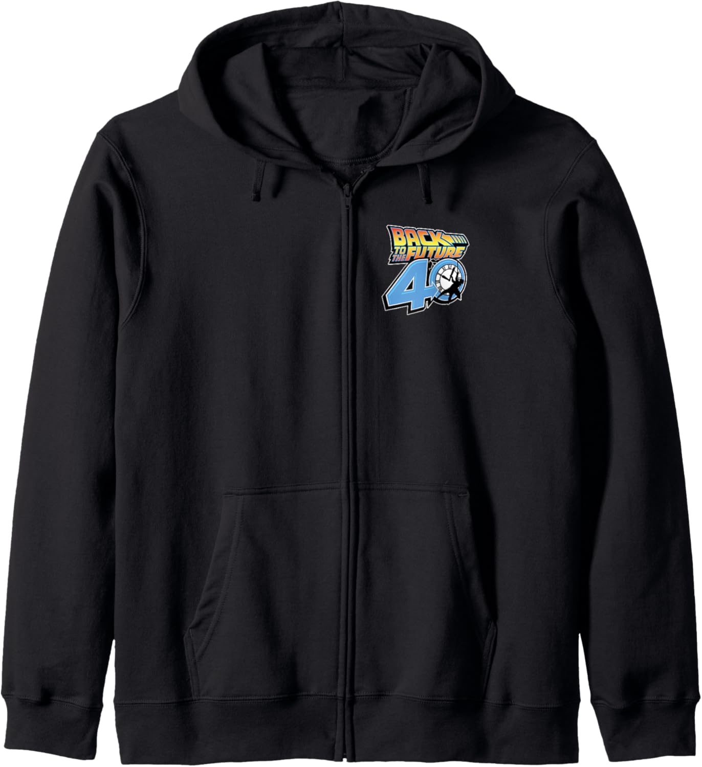 Back To The Future 40th Anniversary Collage F&B Sticker Zip Hoodie
