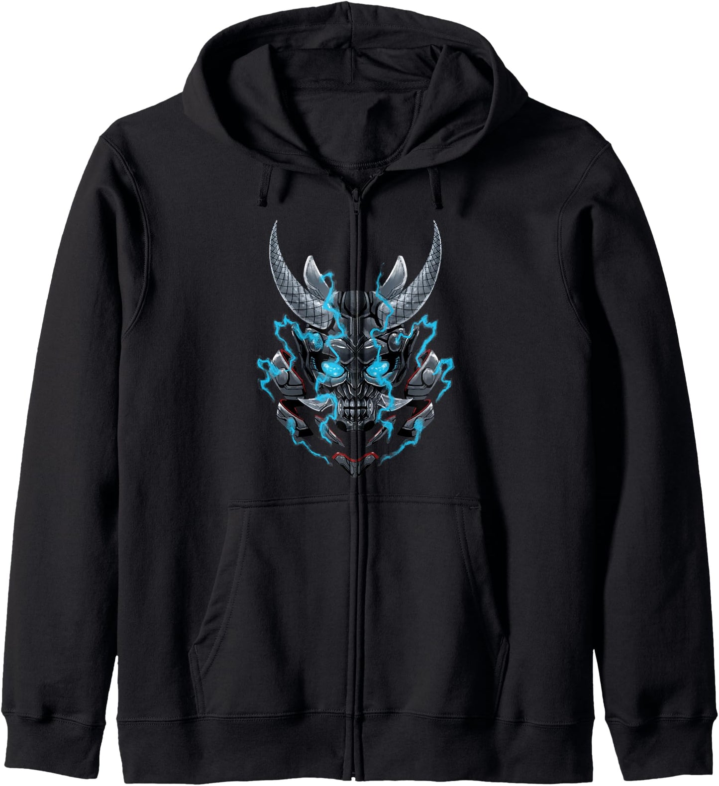 Cyberpunk Oni Demon Japanese Devil Zip Hoodie