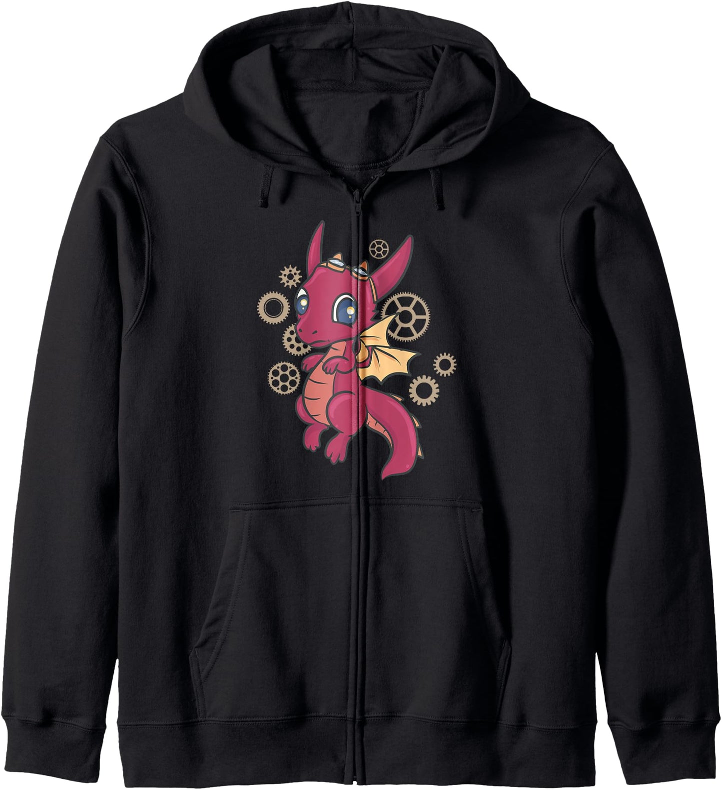 Cute Kawaii Anime - Steampunk Dragon - Japanese Zip Hoodie