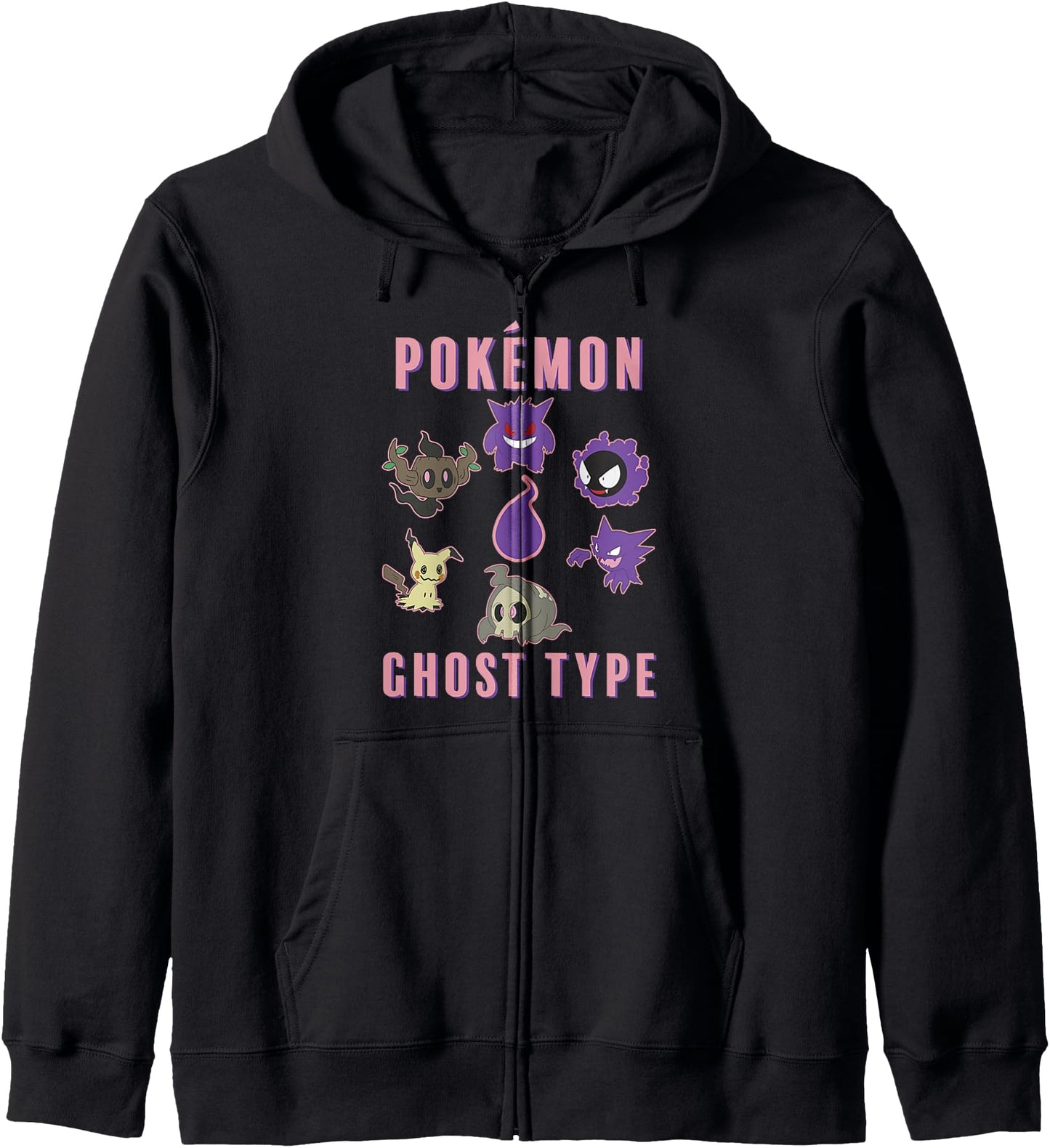 Pokmon Group Shot Ghost Type Collage Zip Hoodie