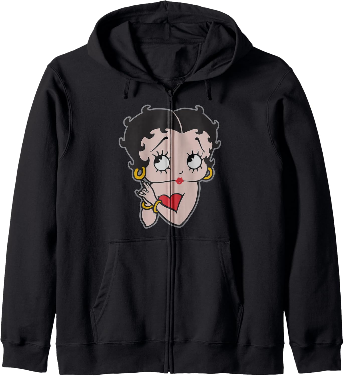 Betty Boop Hands Clasped Pose Poster V-2 Zip Hoodie