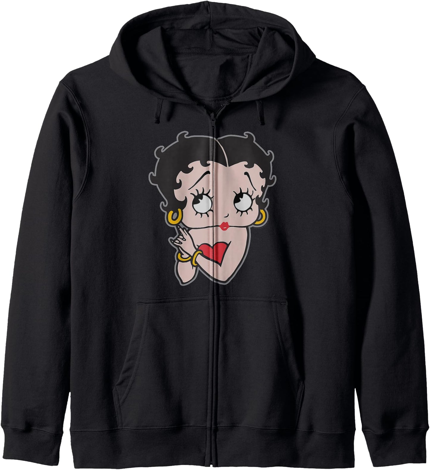 Betty Boop Hands Clasped Pose Poster V-2 Zip Hoodie