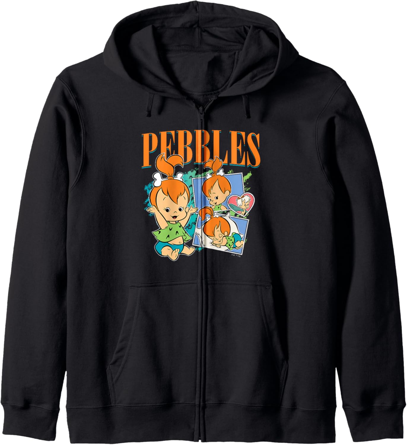 Pebbles Flintstone Collage Zip Hoodie