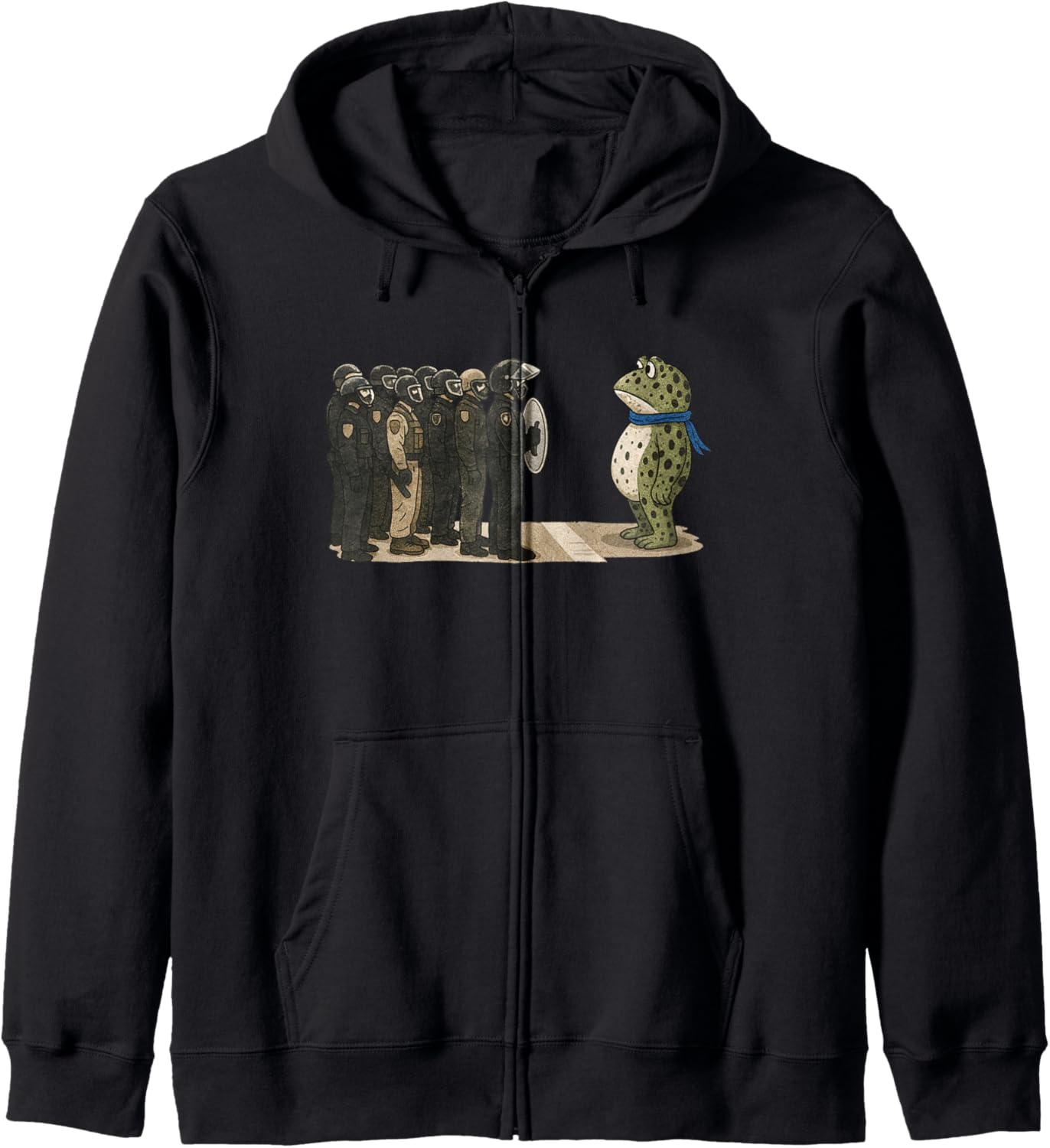 Portland Frog Activist - Portland Frog Protest Zip Hoodie