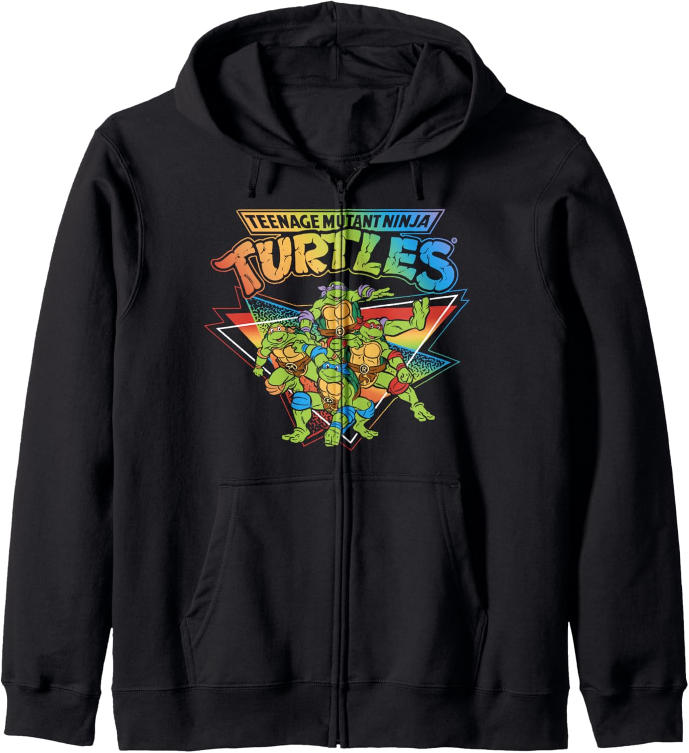 Teenage Mutant Ninja Turtles Pride Rainbow Gradient Zip Hoodie