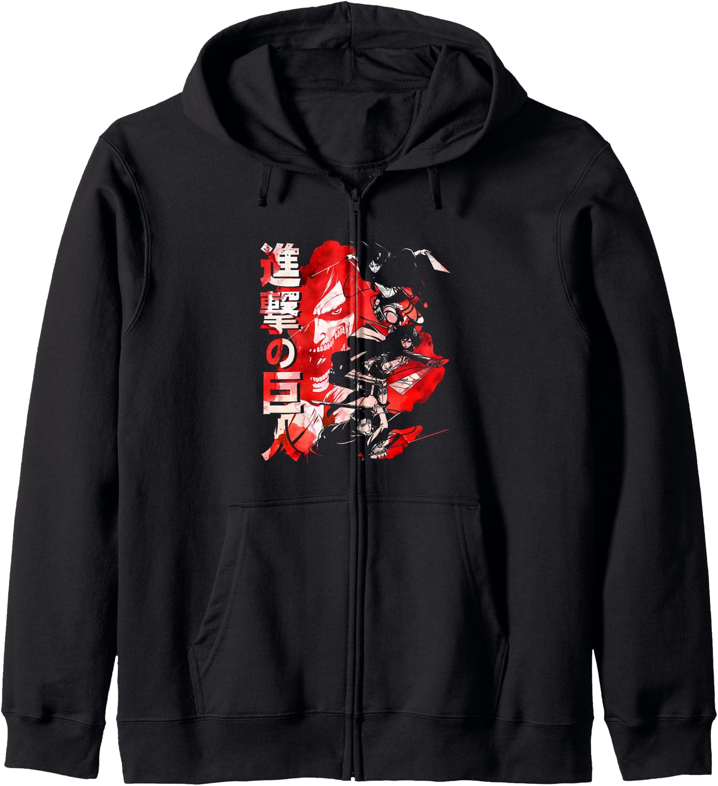 Attack on Titan Season 2 Watercolor Collage Anime Hoodie