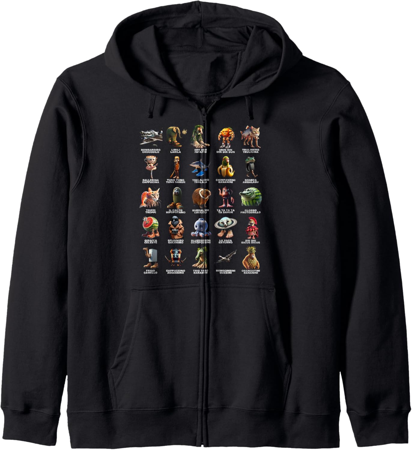 Italian Brainrot Children Zip Hoodie