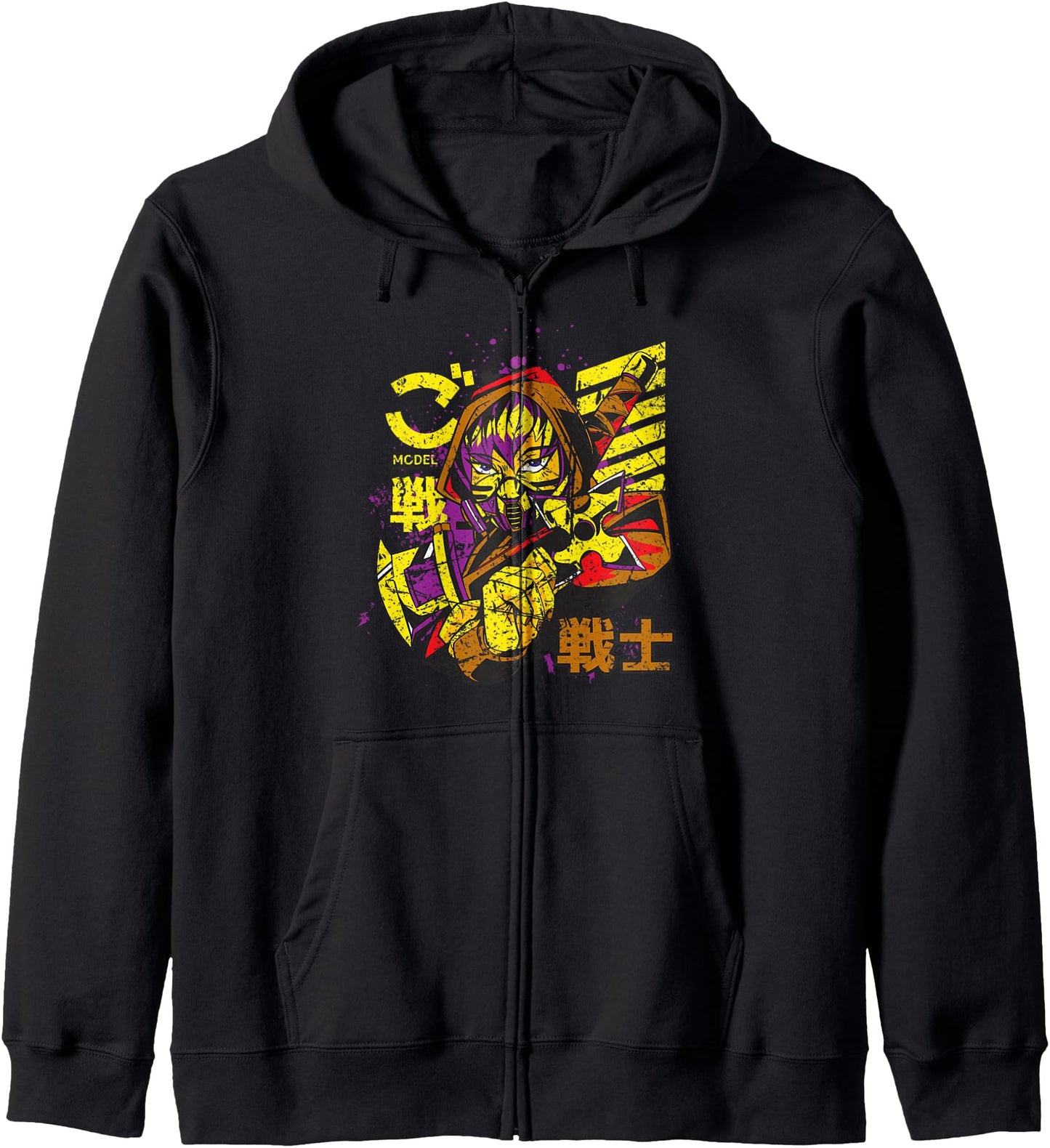 Anime Ninja Teen Girl Retro Vintage Anime Girl Teen Hoodie