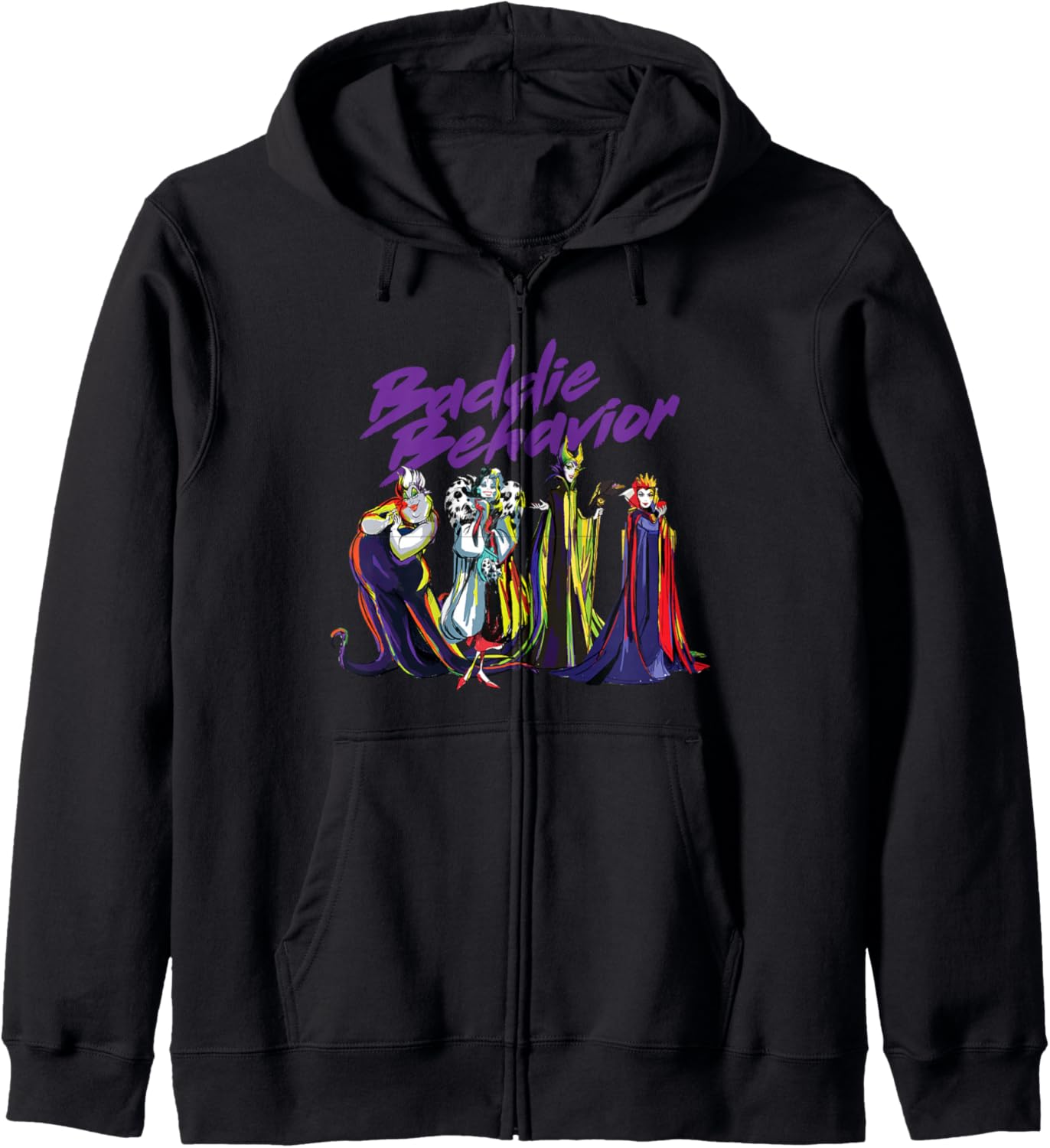 Disney Villains Baddie Behavior Zip Hoodie