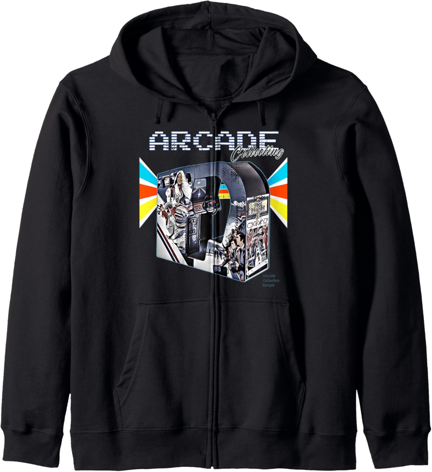 Arcade cabinet machine 1970 1980 1990 Video Game Collection Zip Hoodie