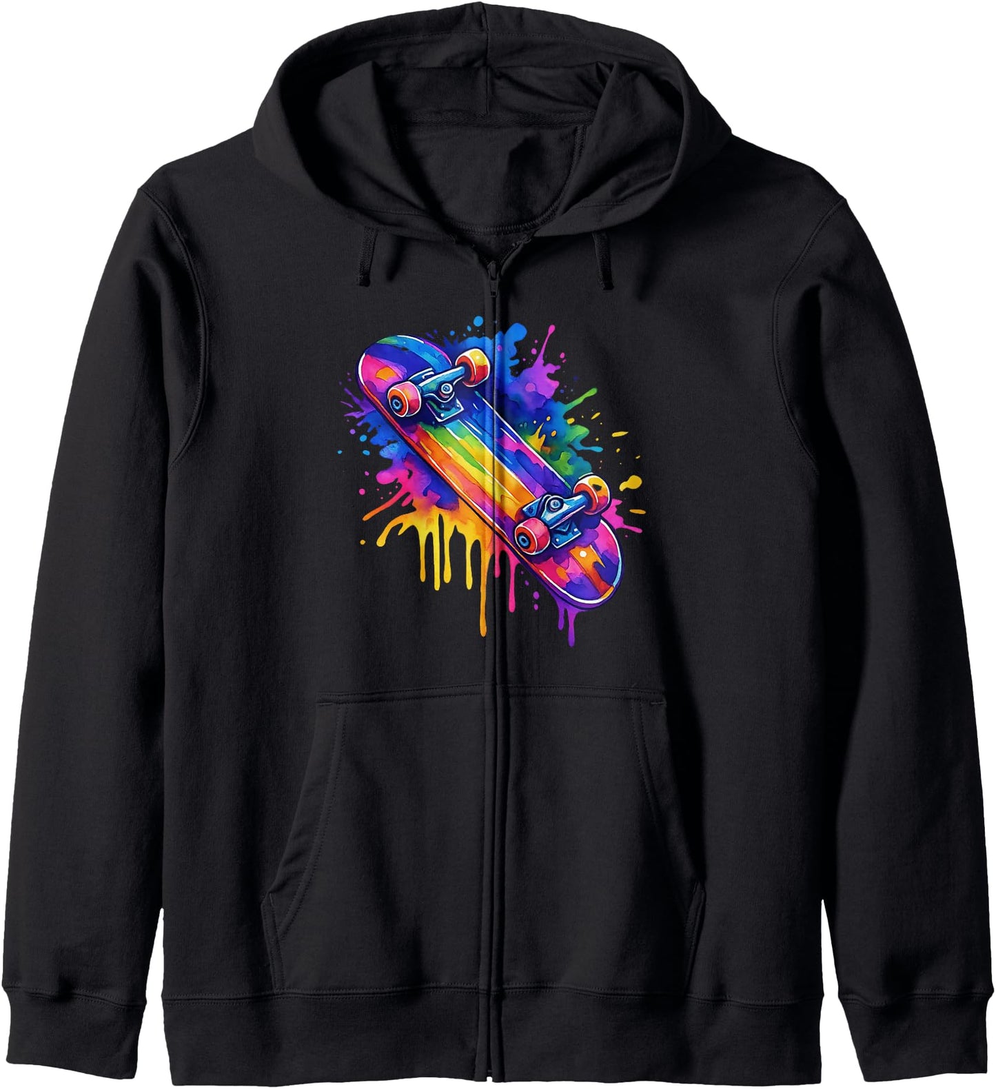 Dripping Skateboard Skateboarding Skateboarder Men Boys Zip Hoodie