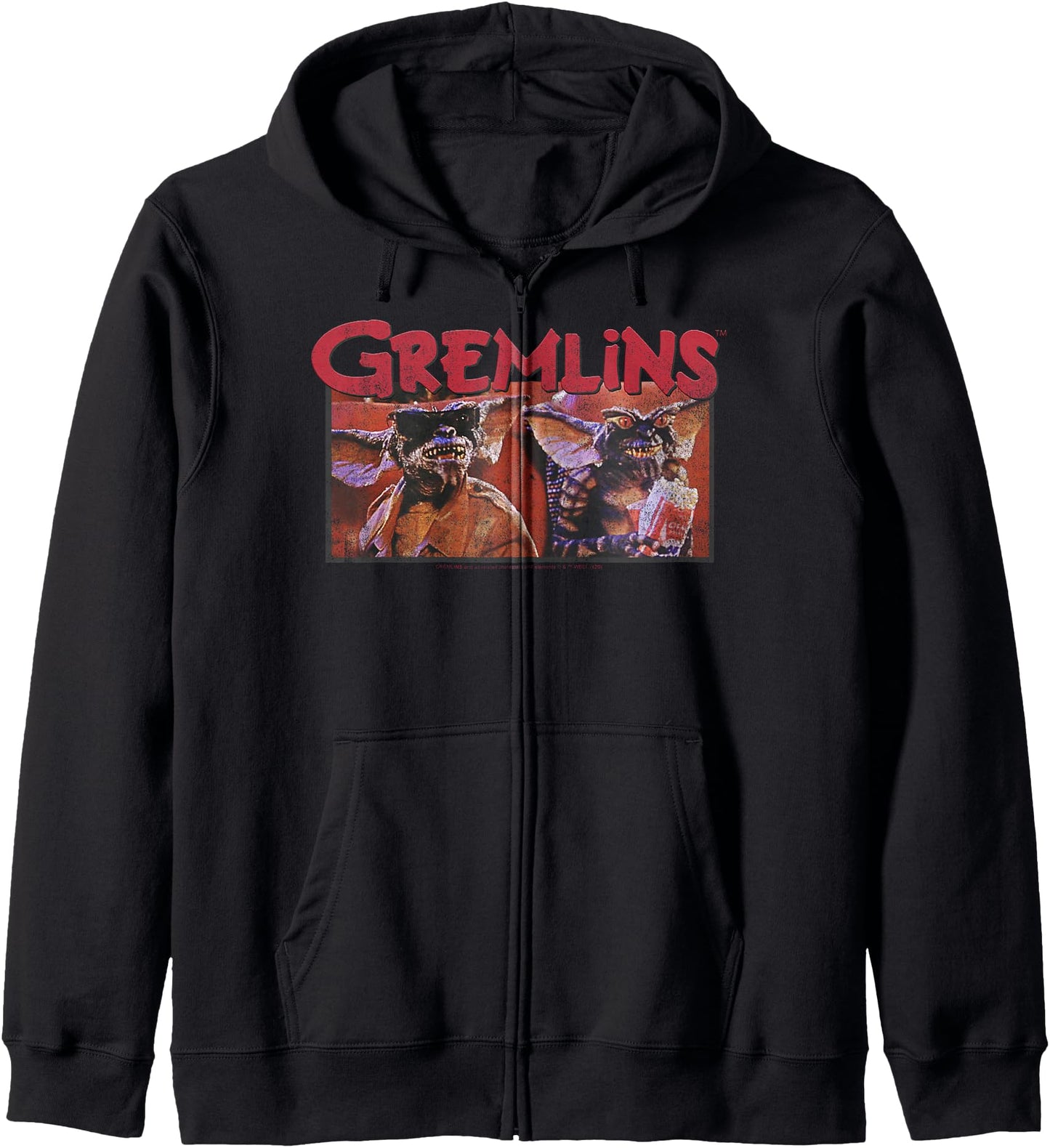 Gremlins At The Movies Portrait Zip Hoodie
