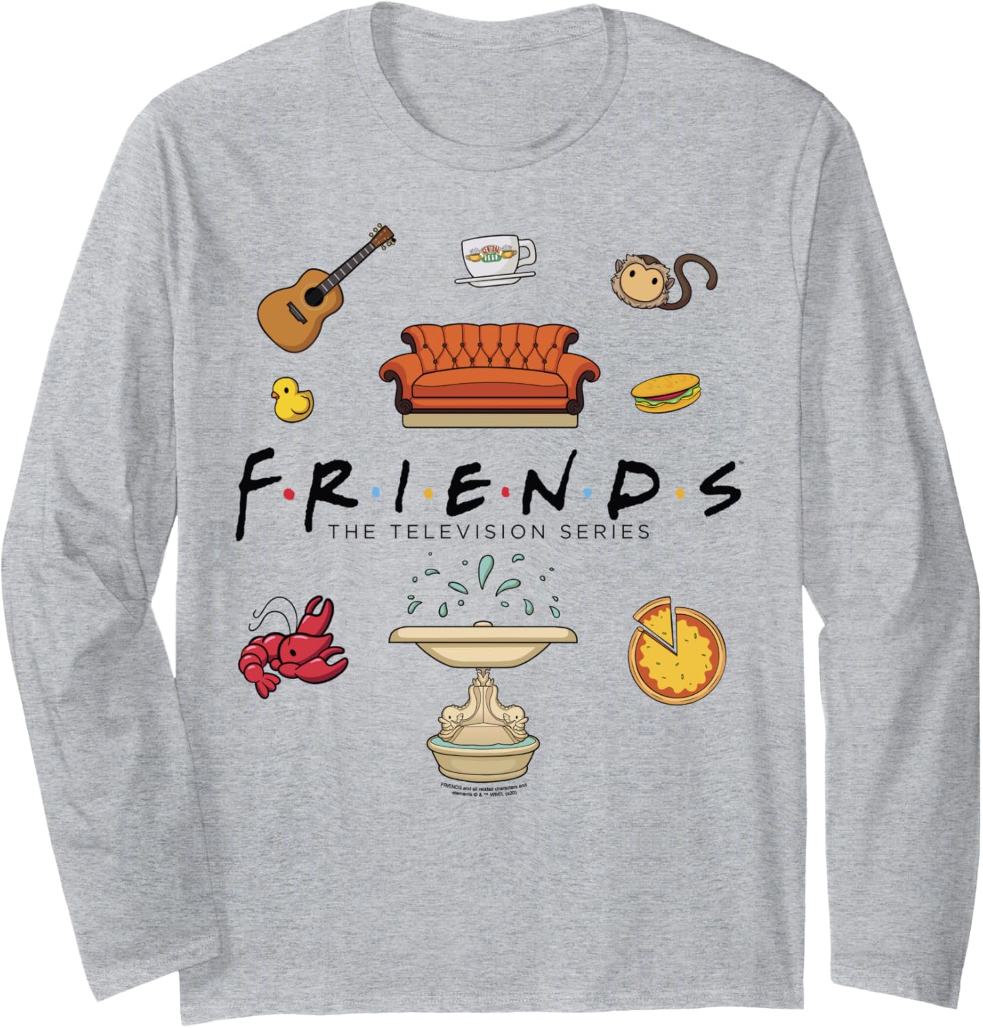 Friends Chibi Icon Jumble Long Sleeve