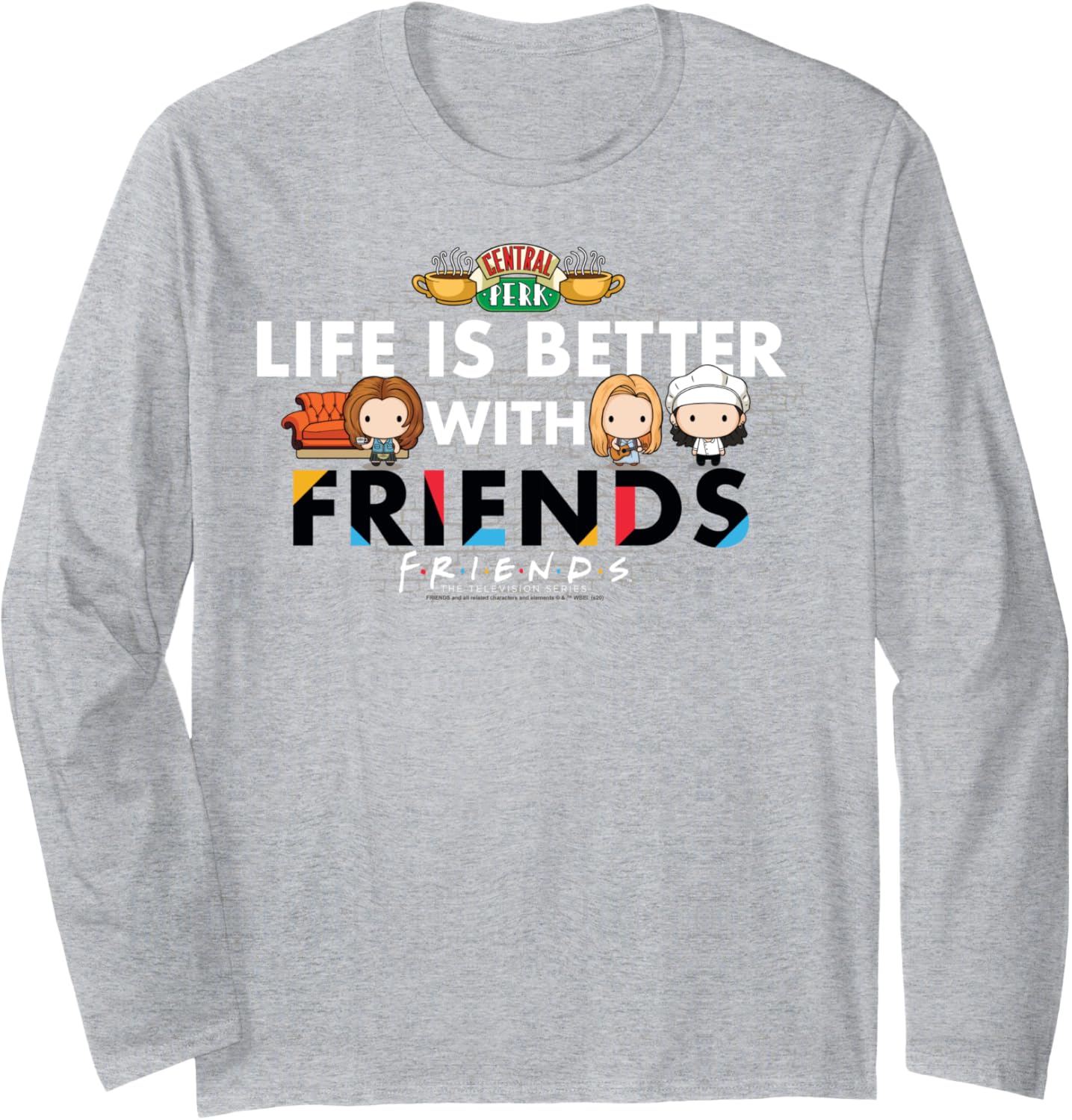 Friends Chibi Life Is Better With Friends Long Sleeve